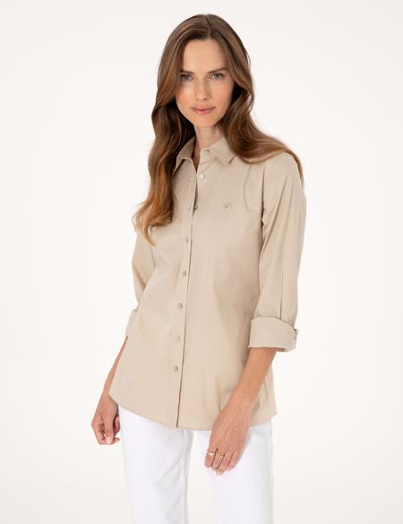 Kum Slim Fit Uzun Kollu Gömlek - 50313589050