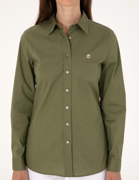 Haki Slim Fit Uzun Kollu Gömlek - 50313589037