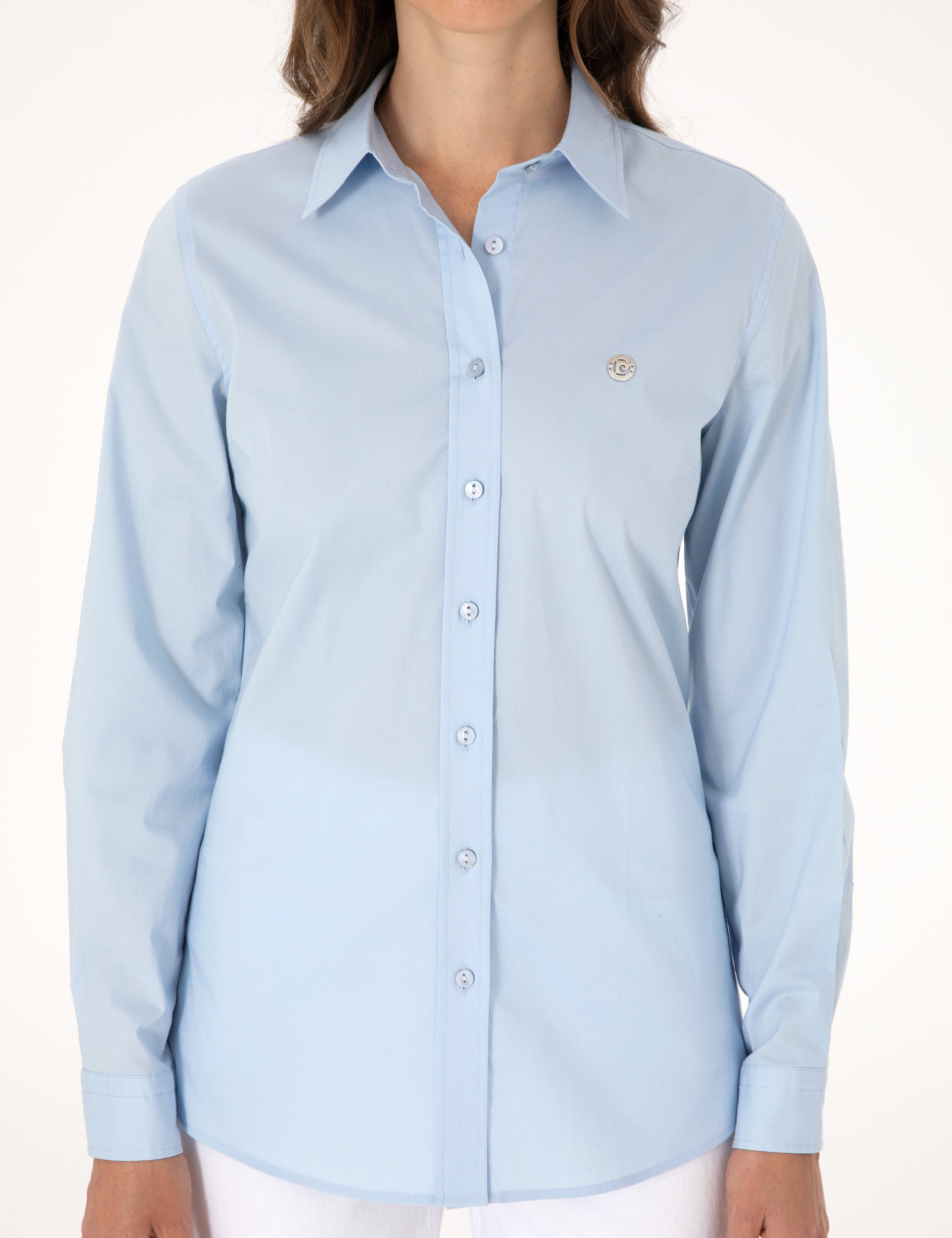 Açık Mavi Slim Fit Uzun Kollu Gömlek