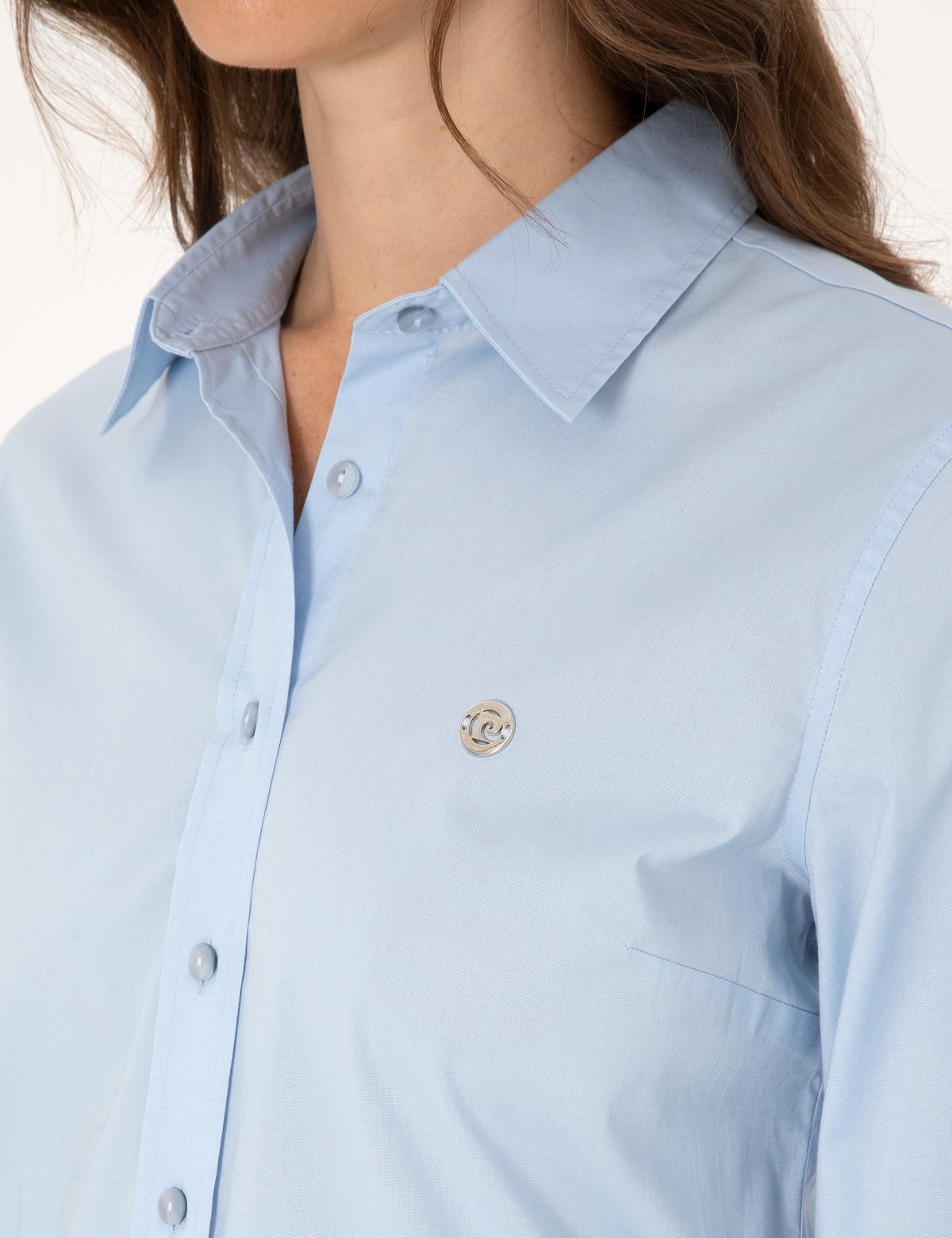 Açık Mavi Slim Fit Uzun Kollu Gömlek - 50313589015