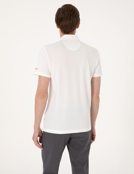 Ekru Ultralight Kumaş Slim Fit Polo Yaka Tişört - 50302623204