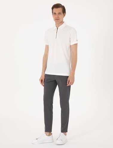 Ekru Ultralight Kumaş Slim Fit Polo Yaka Tişört