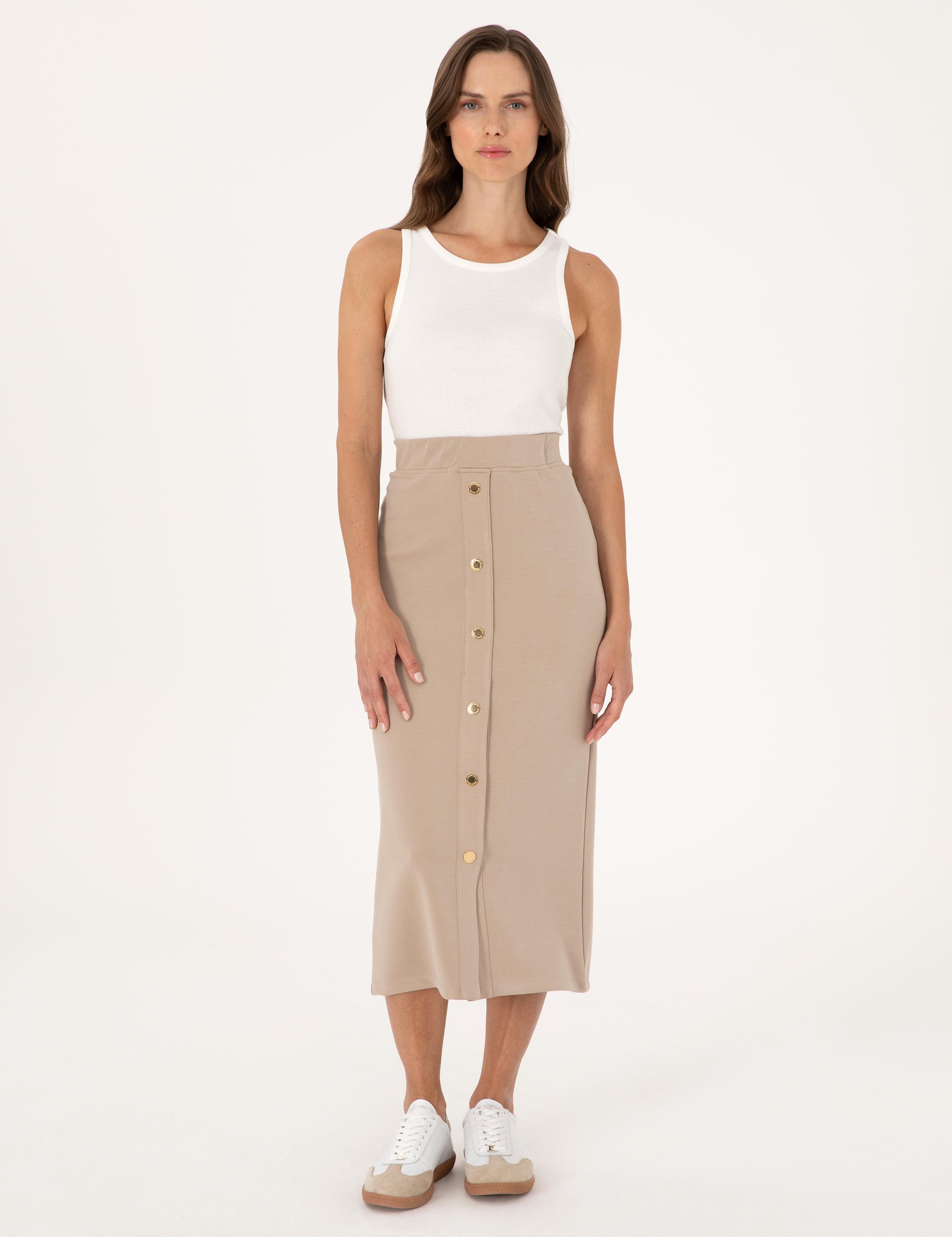 Kum Regular Fit Örme Etek