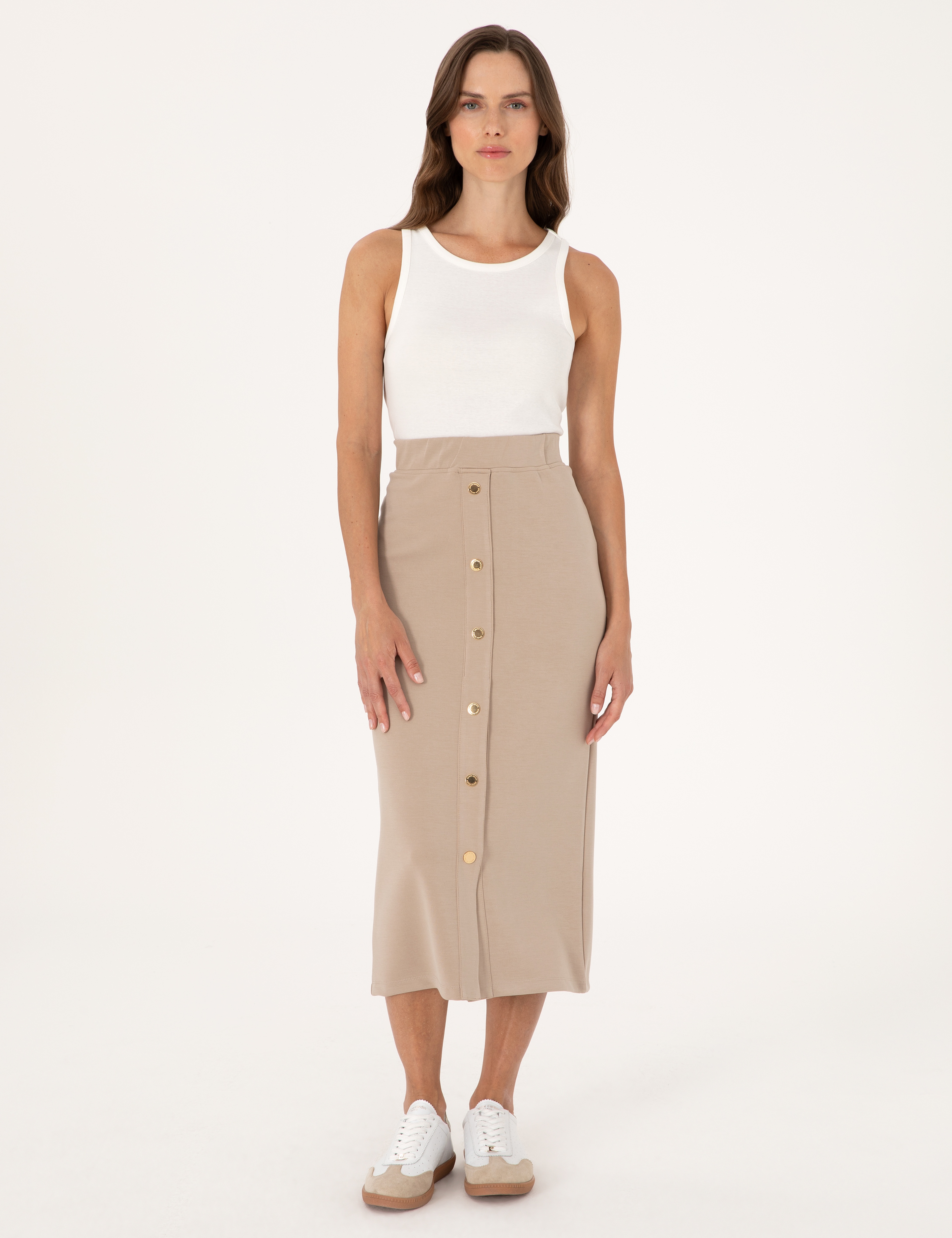 Kum Regular Fit Örme Etek - Image 1