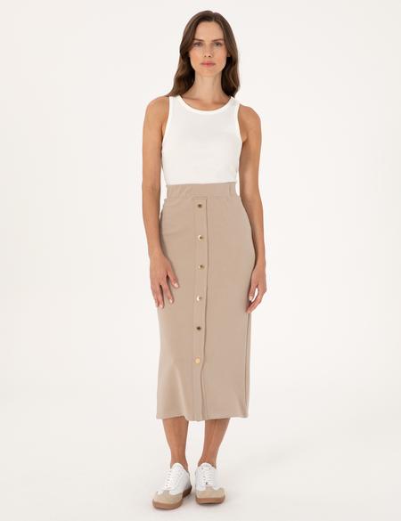 Kum Regular Fit Örme Etek - 50301435004