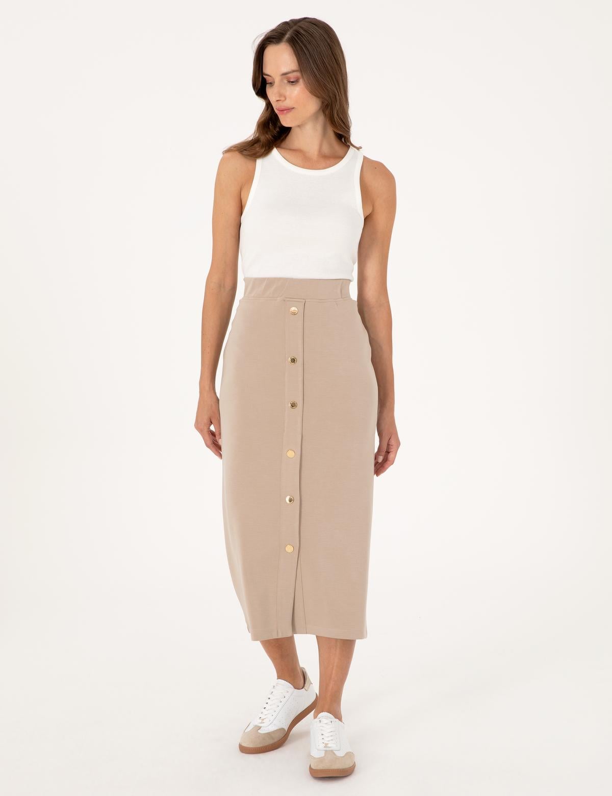 Kum Regular Fit Örme Etek - 50301435004