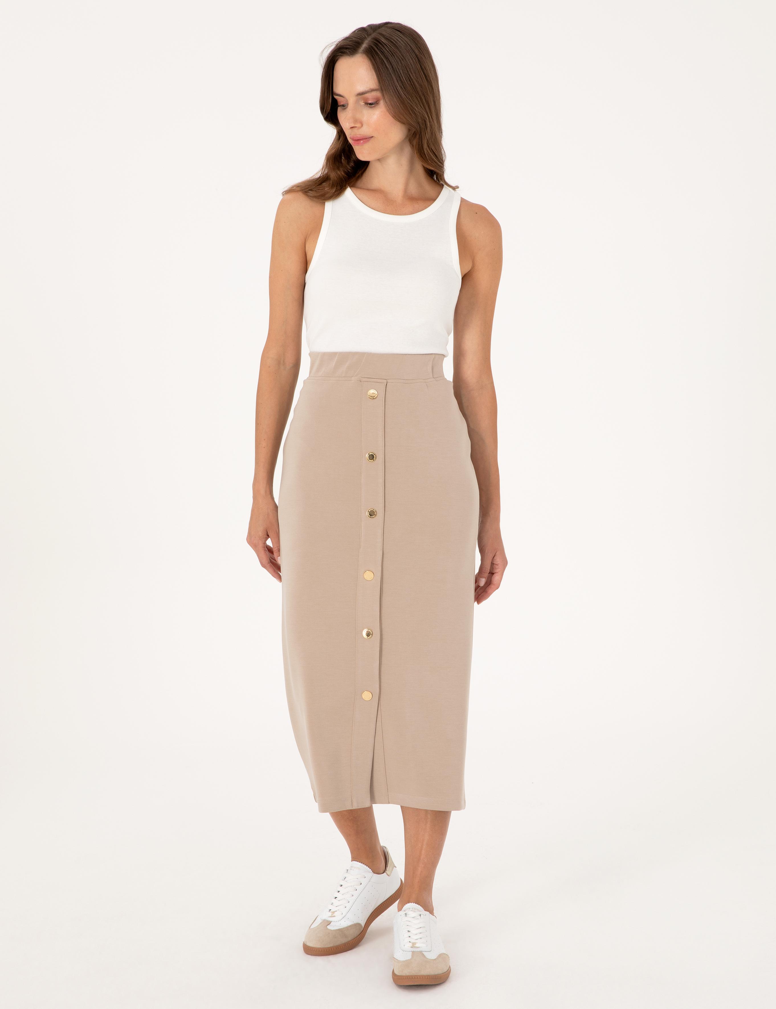 Kum Regular Fit Örme Etek