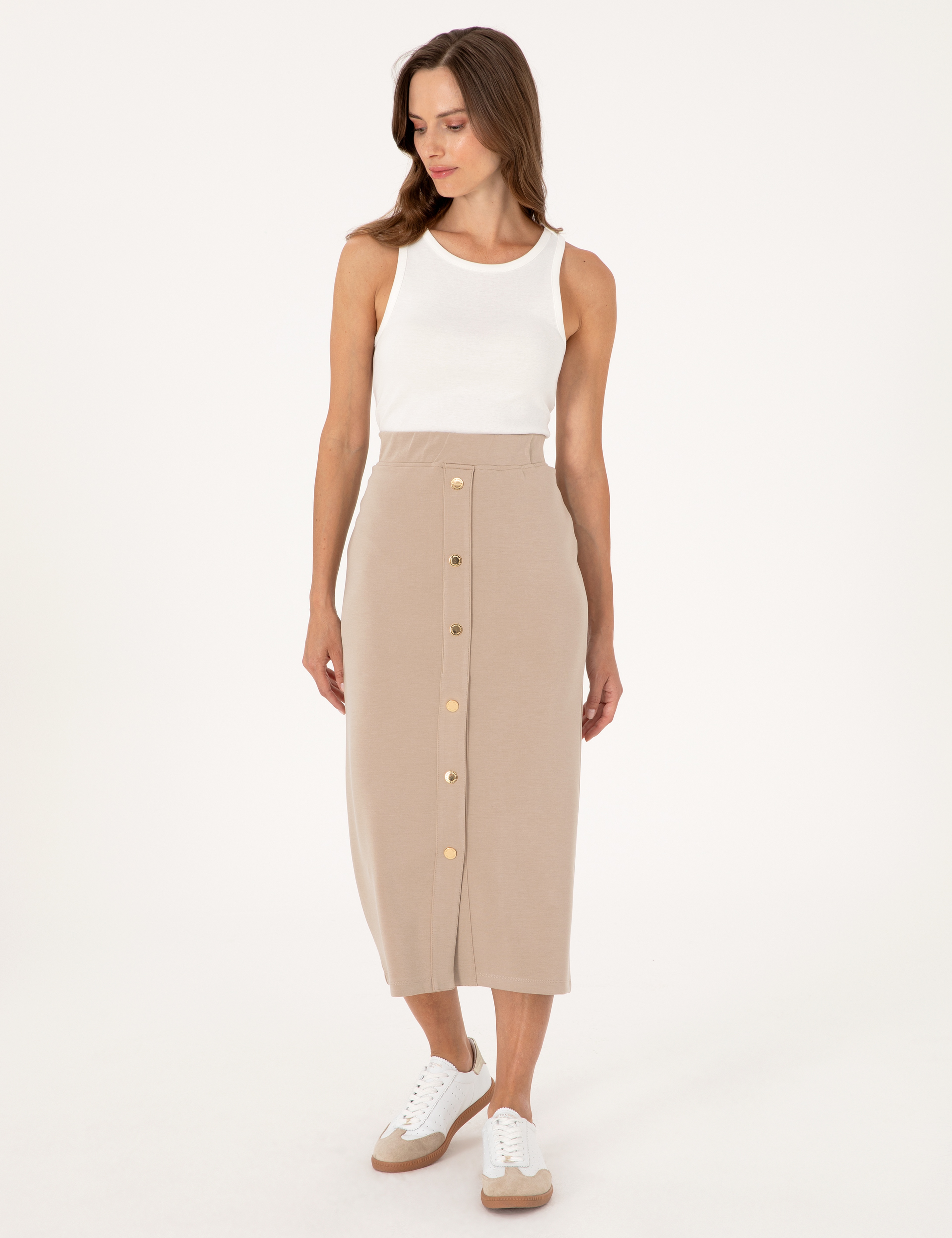 Kum Regular Fit Örme Etek - Image 3