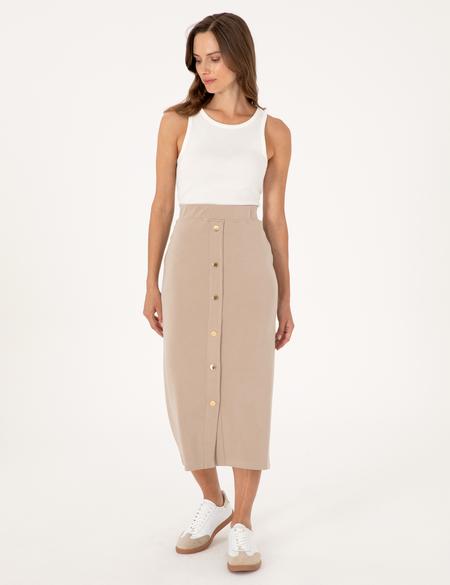 Kum Regular Fit Örme Etek - 50301435004