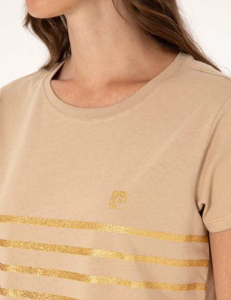 Bej Regular Fit Tişört - 50305768021