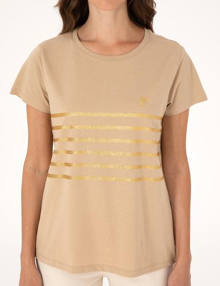 Bej Regular Fit Tişört - 50305768021