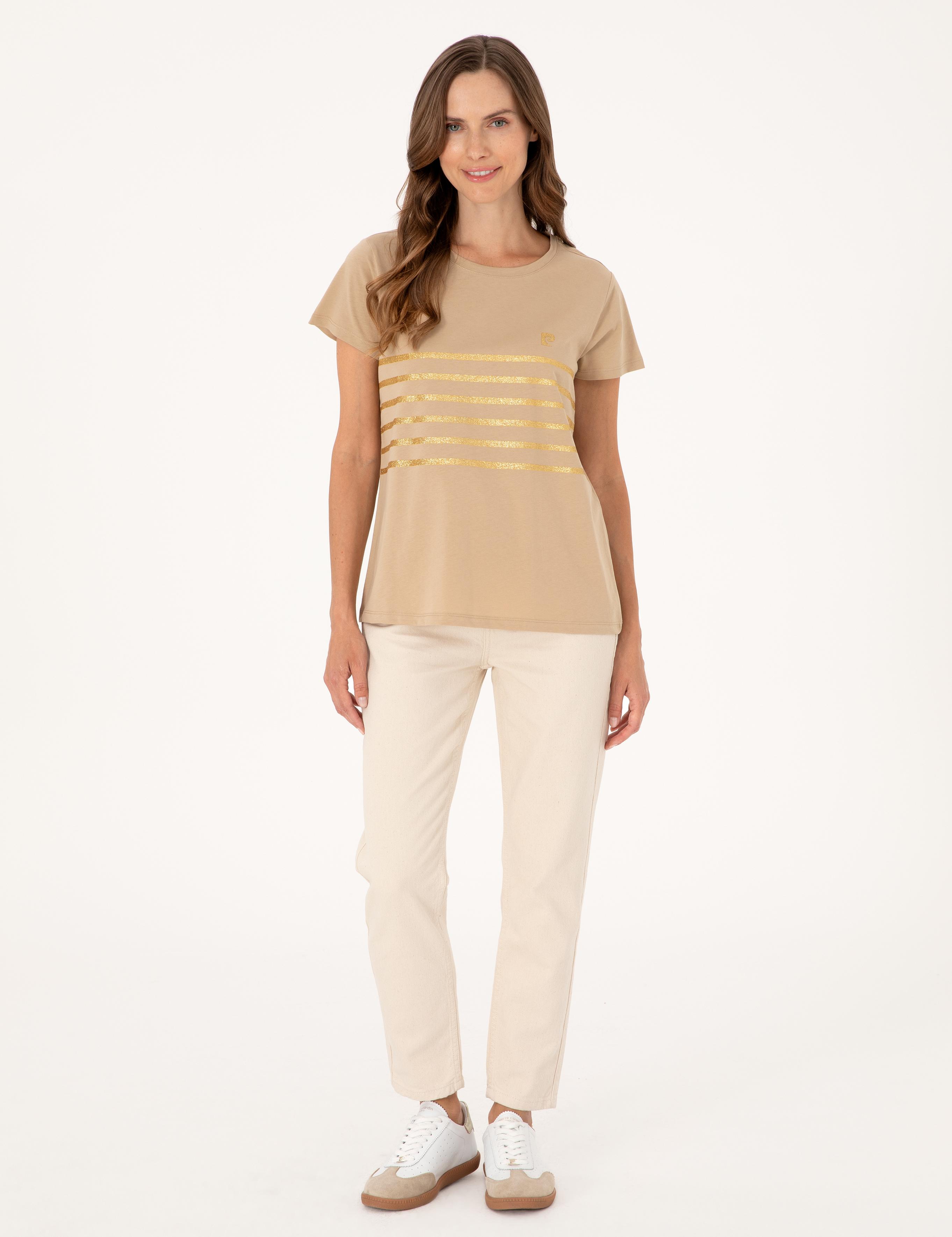 Bej Regular Fit Tişört