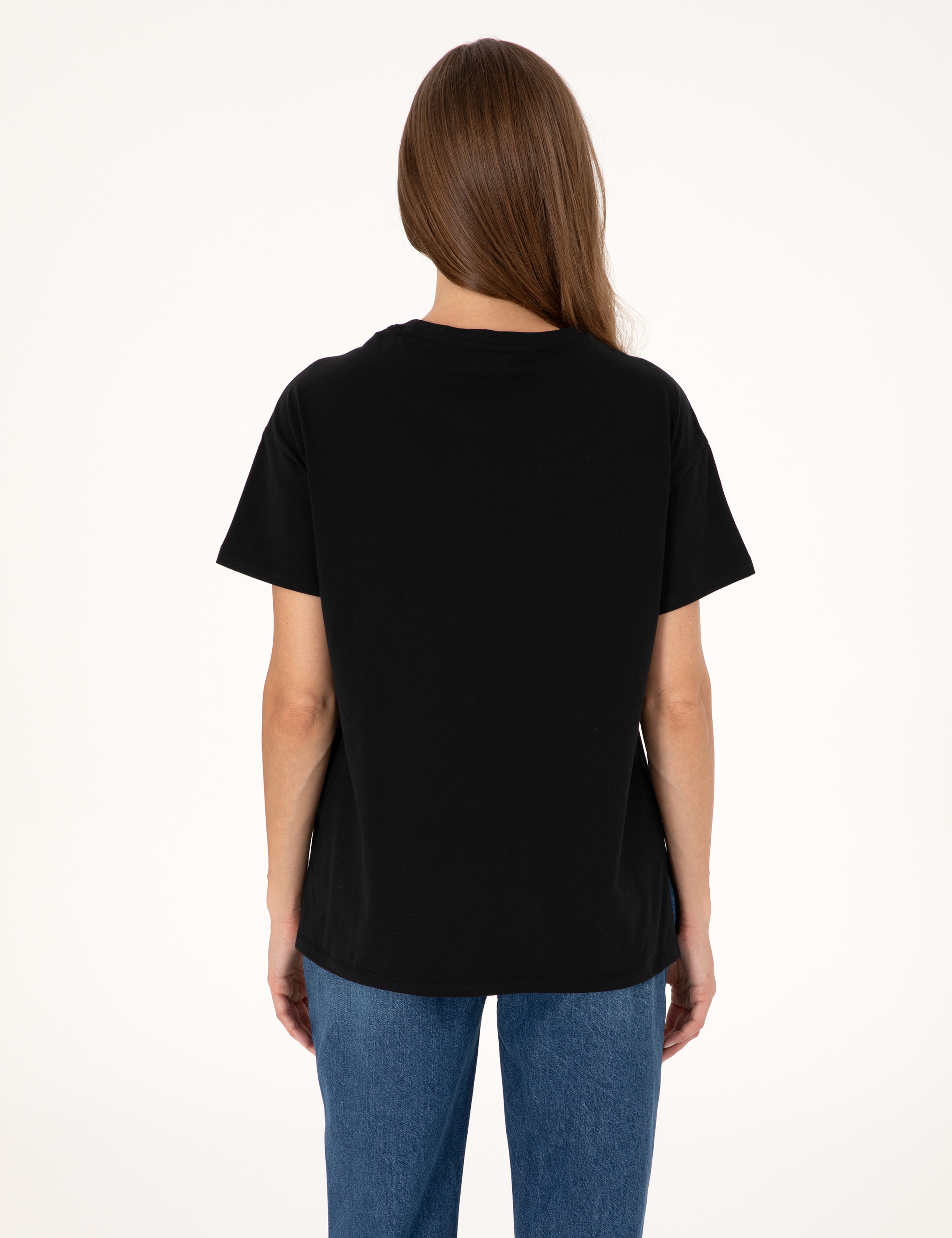 Siyah Comfort Fit Tişört - Image 5