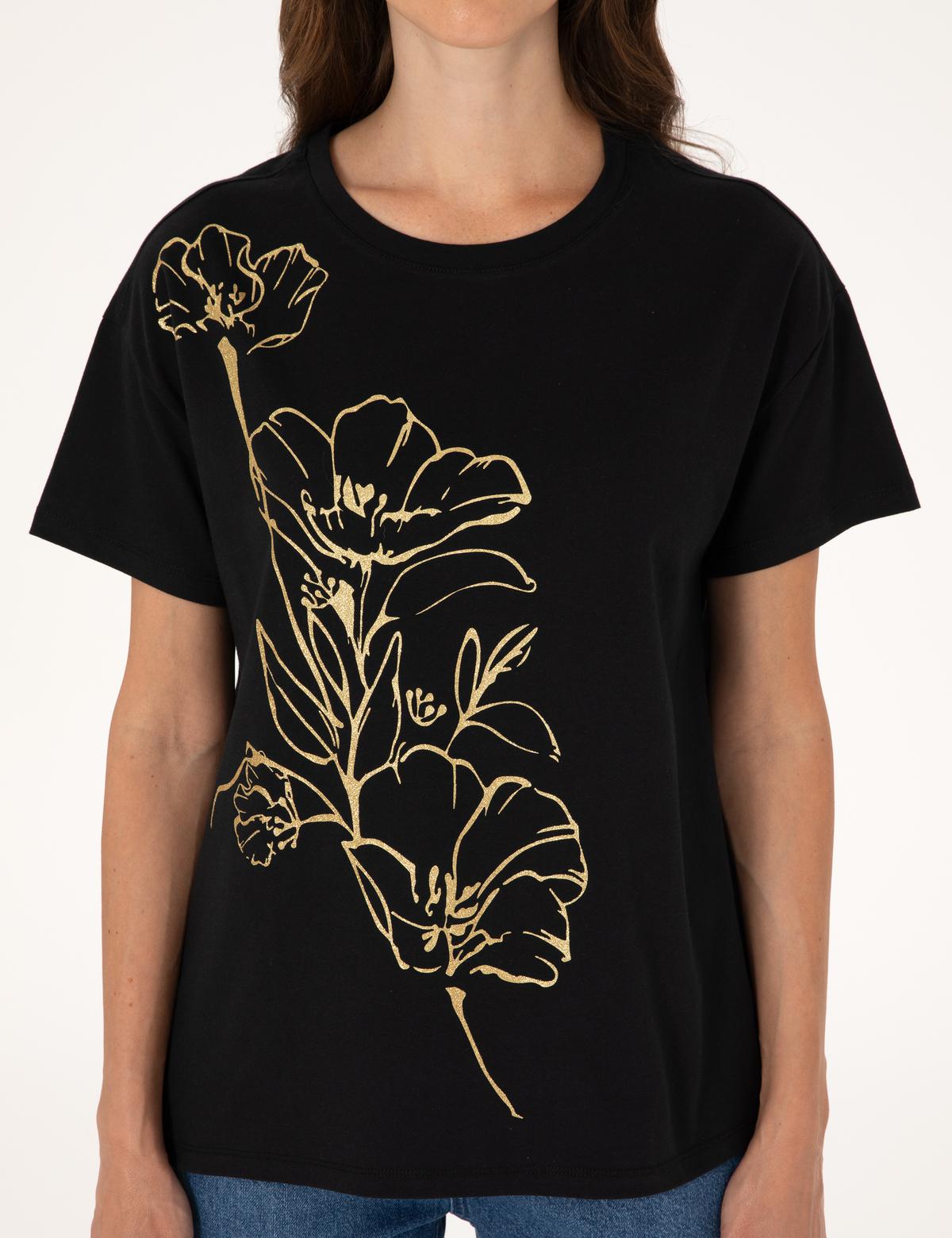 Siyah Comfort Fit Tişört - 50305760008