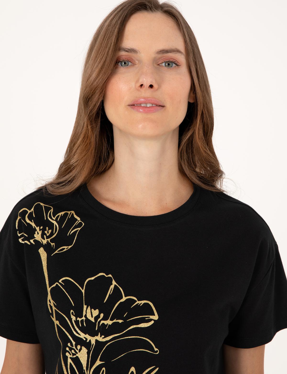 Siyah Comfort Fit Tişört - 50305760008