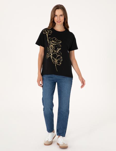 Siyah Comfort Fit Tişört - 50305760008