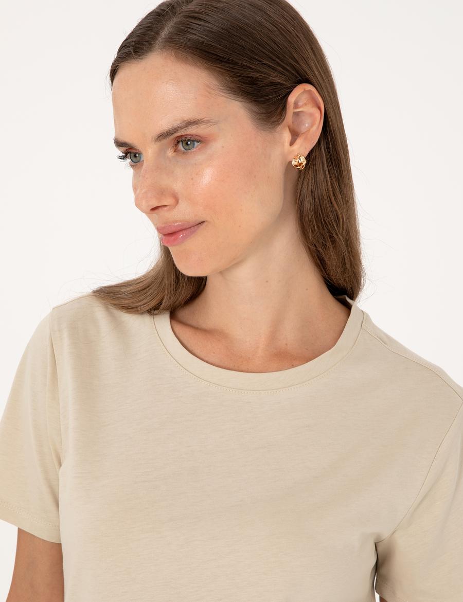 Kum Regular Fit Basic Tişört