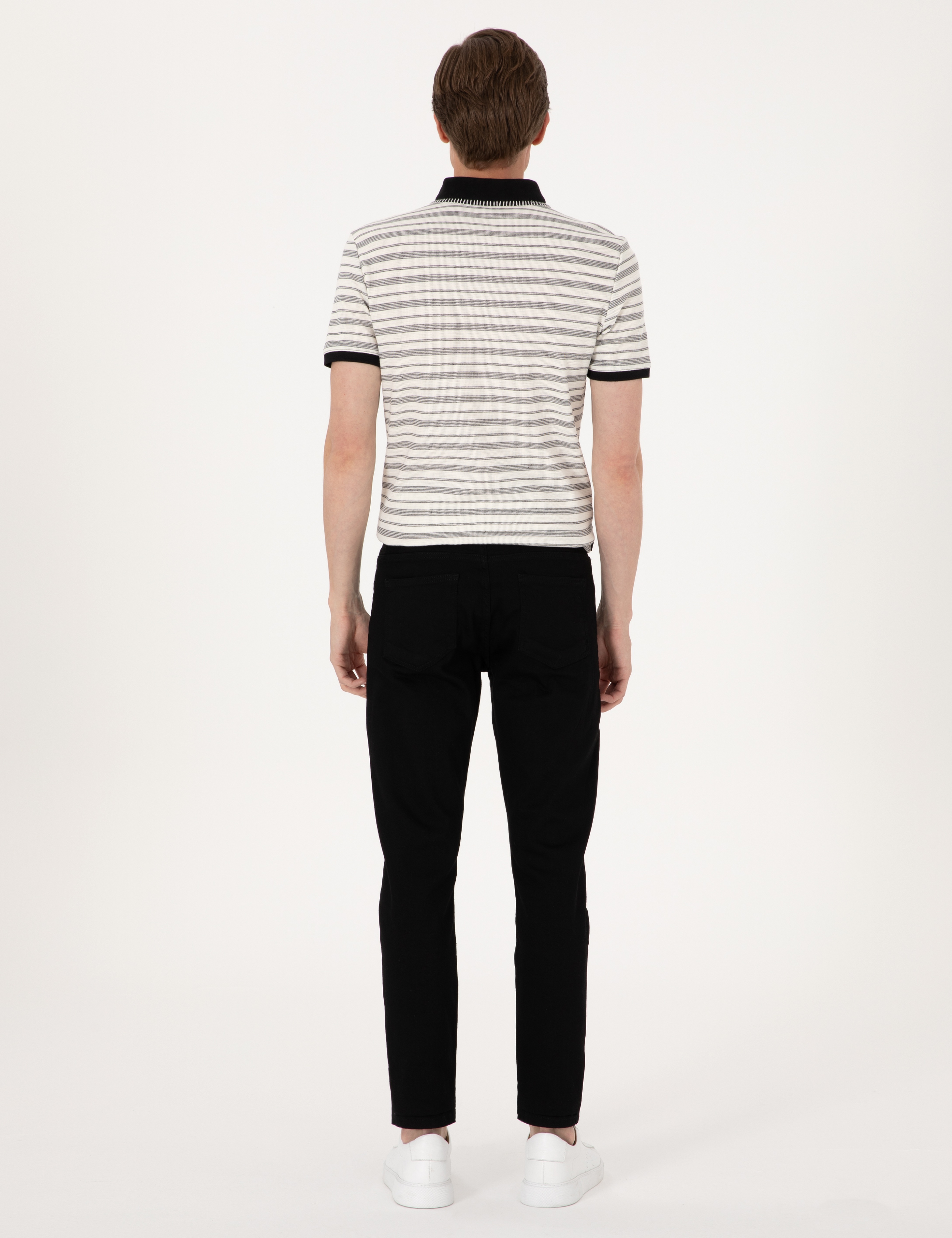 Siyah Slim Fit Jean Pantolon - Image 4