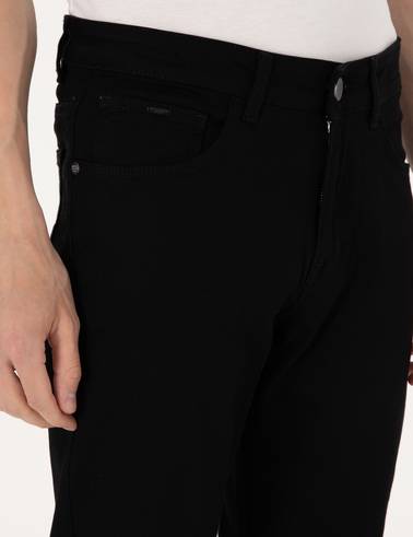 Siyah Slim Fit Jean Pantolon