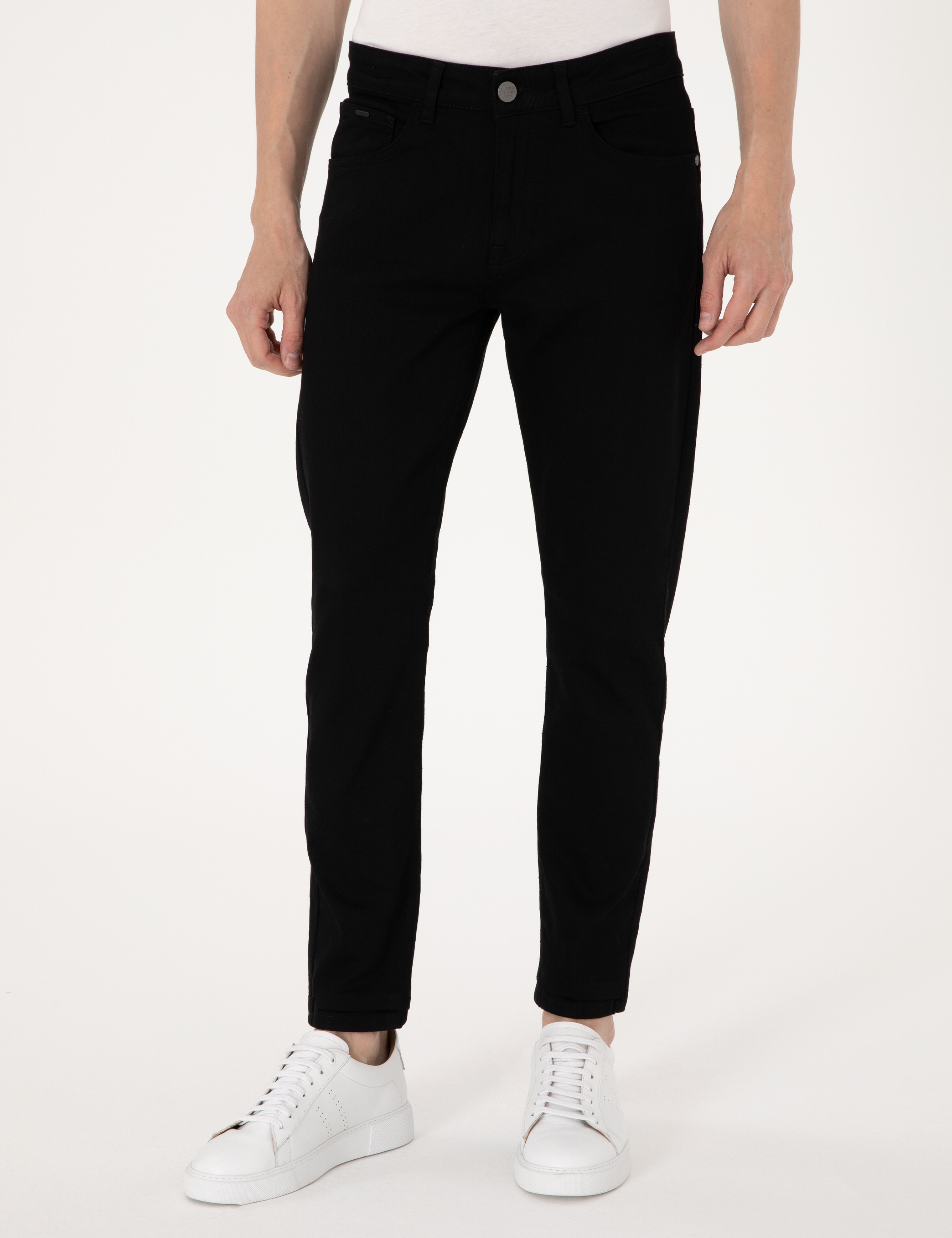 Siyah Slim Fit Jean Pantolon - Image 2