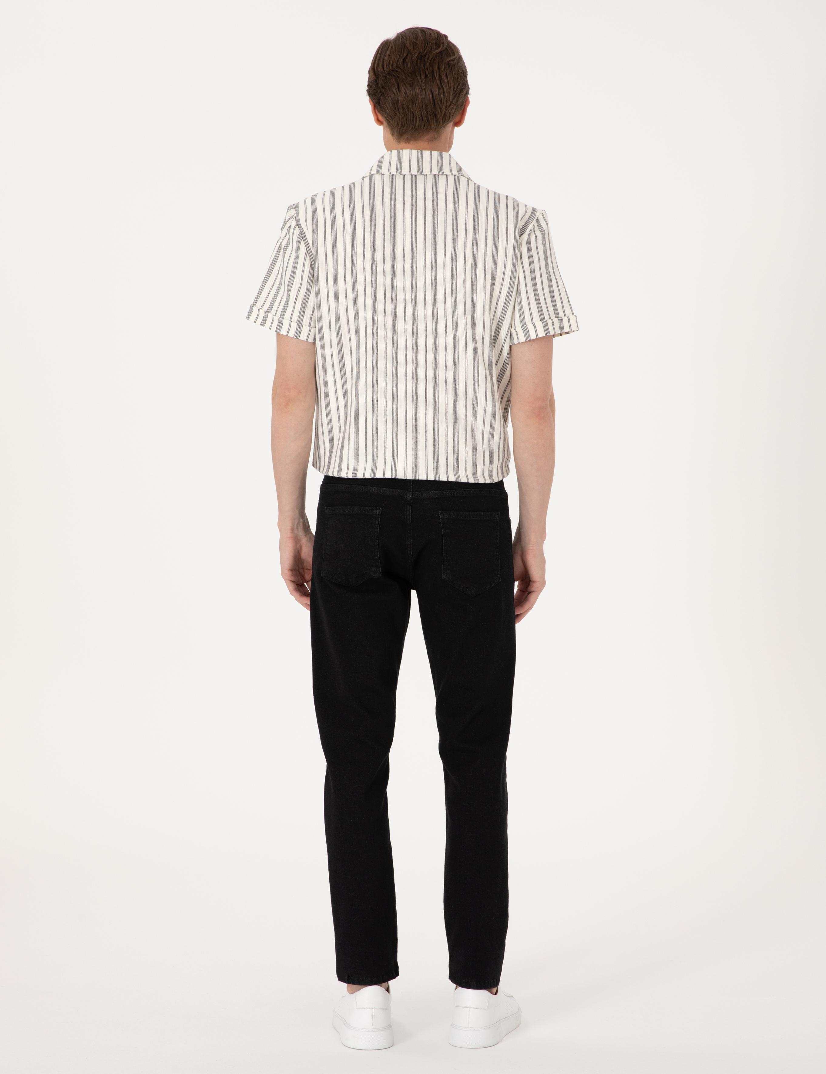 Siyah Slim Fit Jean Pantolon