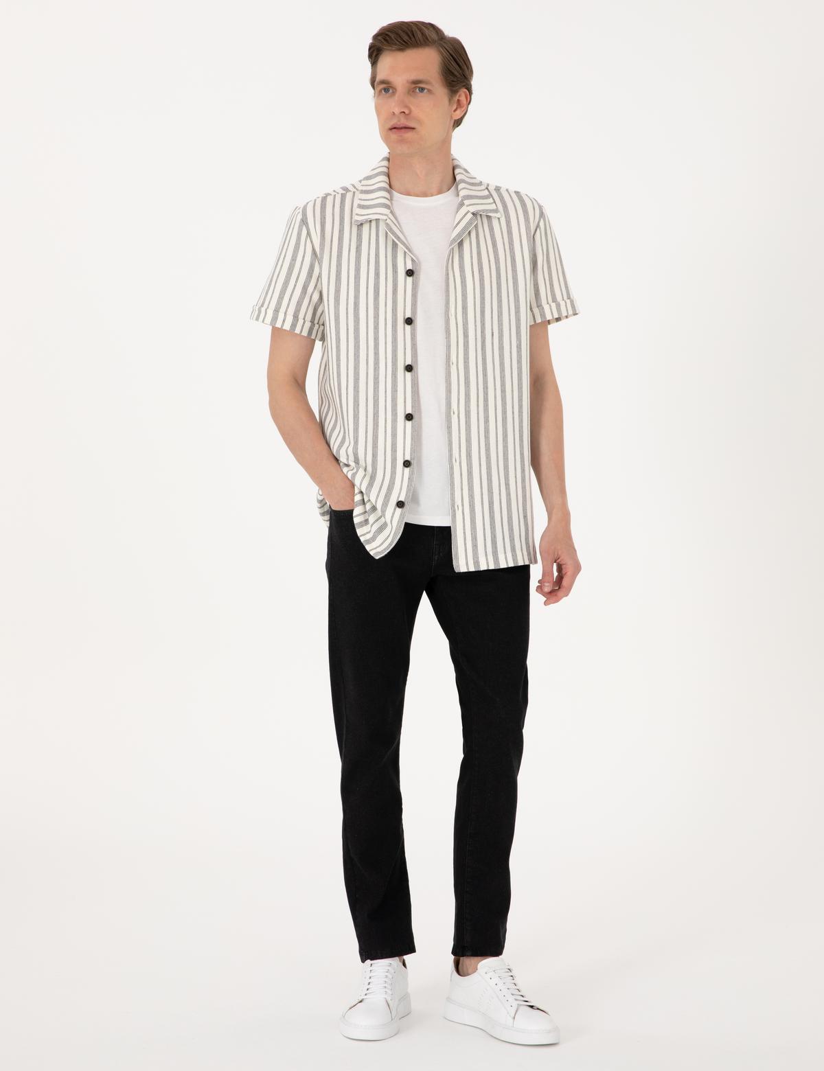 Siyah Slim Fit Jean Pantolon