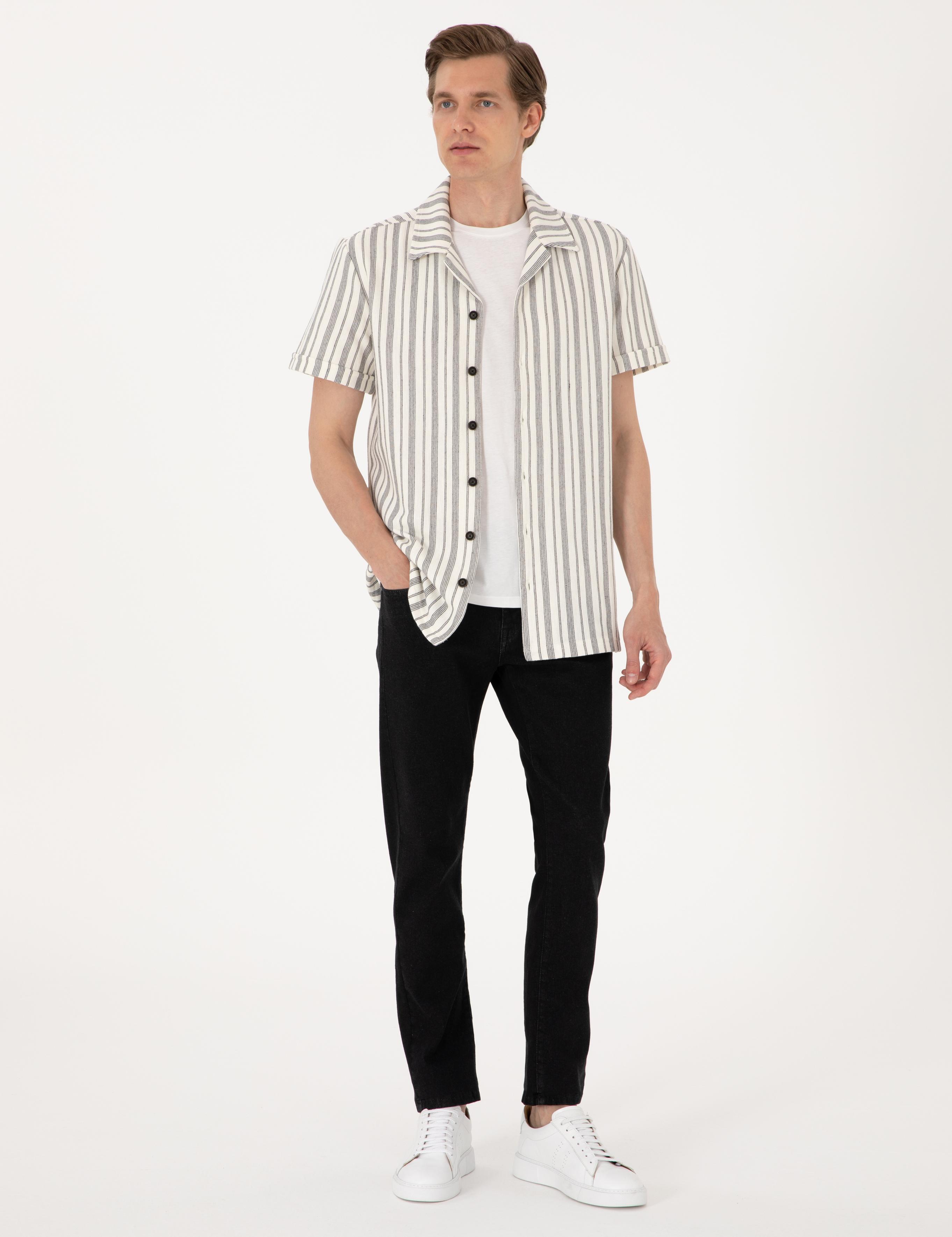 Siyah Slim Fit Jean Pantolon