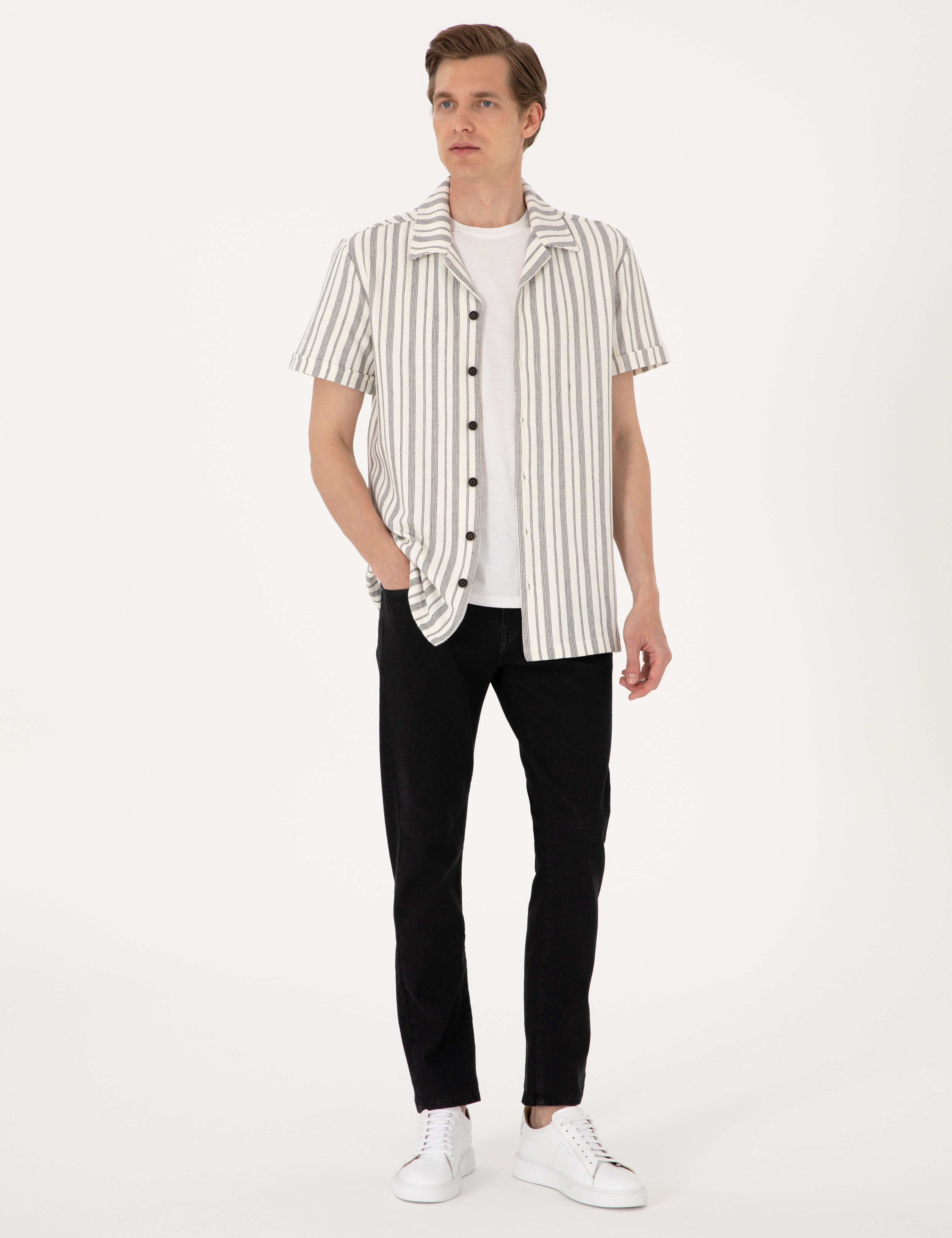 Siyah Slim Fit Jean Pantolon