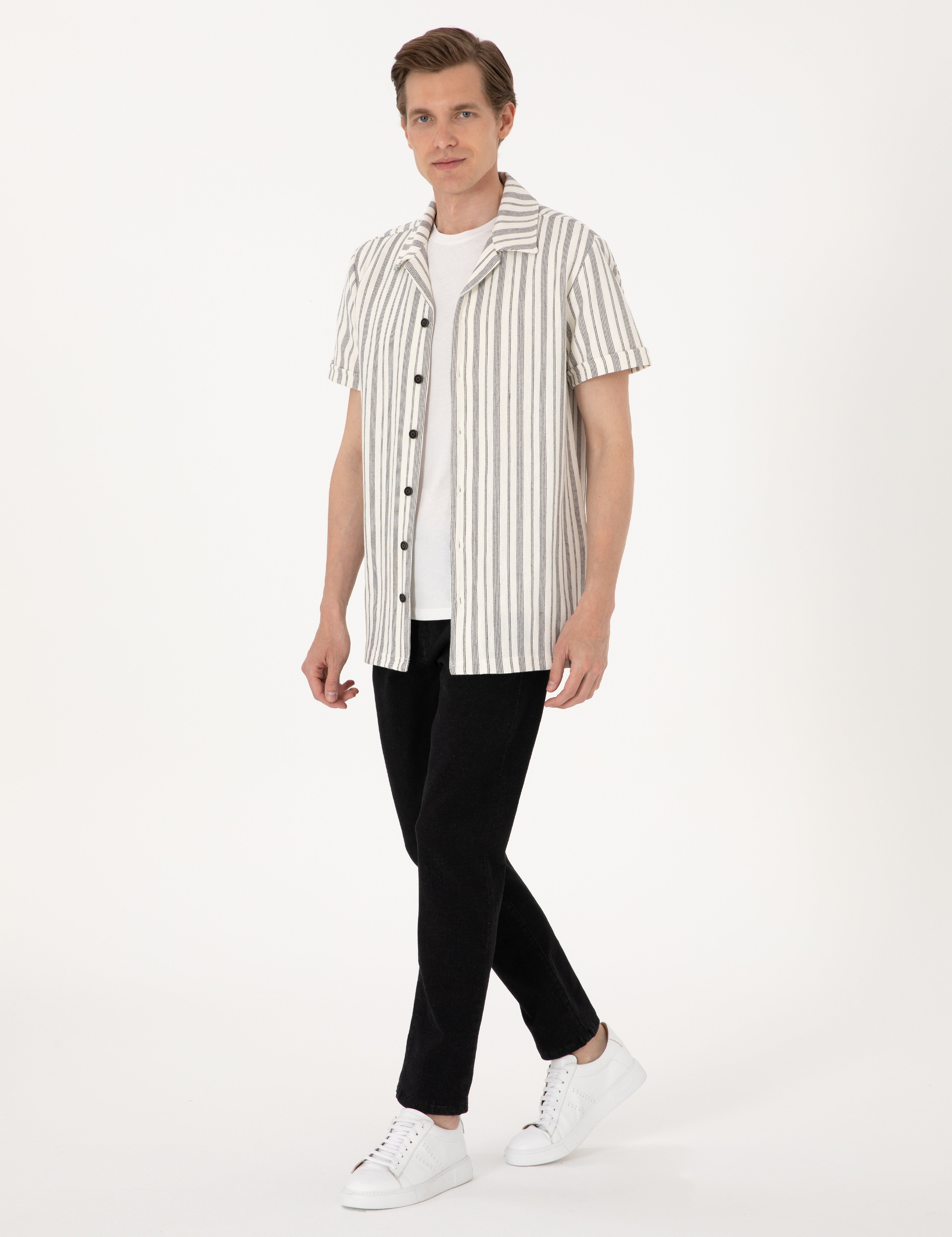 Siyah Slim Fit Jean Pantolon - Image 3