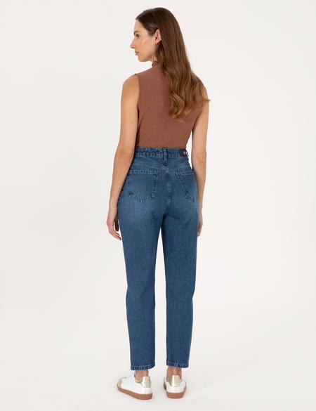 Açık Mavi Mom High Waist Fit Jean Pantolon - 50313233010