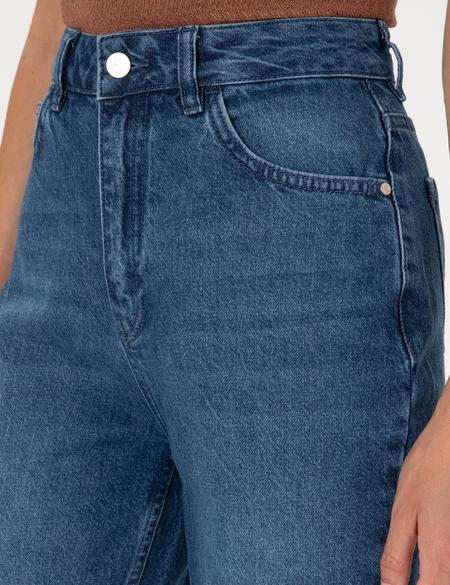 Açık Mavi Mom High Waist Fit Jean Pantolon - 50313233010