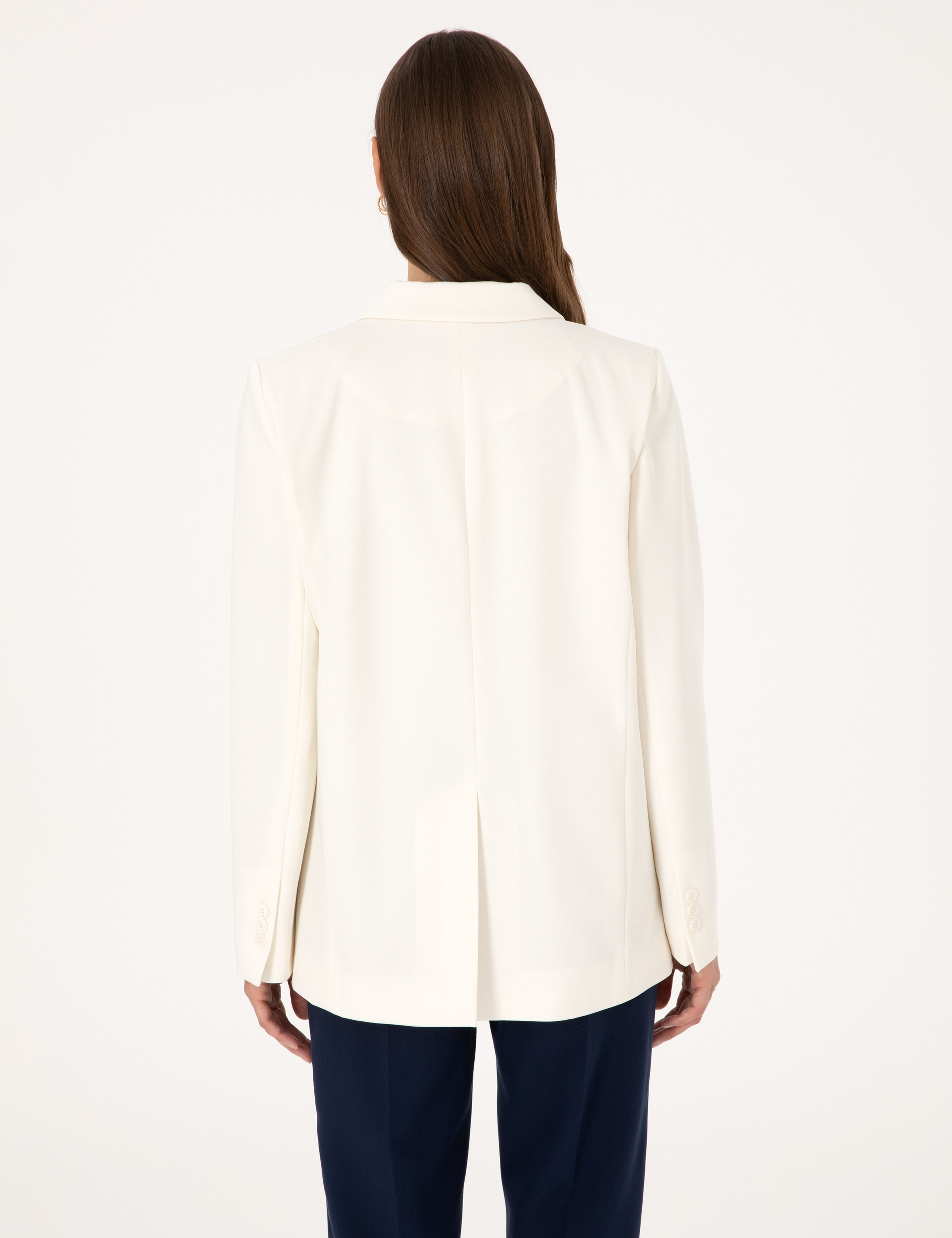 Beyaz Comfort Fit Ceket