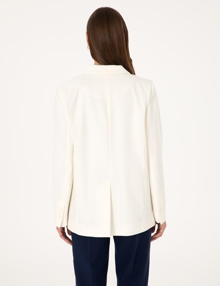 Beyaz Comfort Fit Ceket - 50300103004