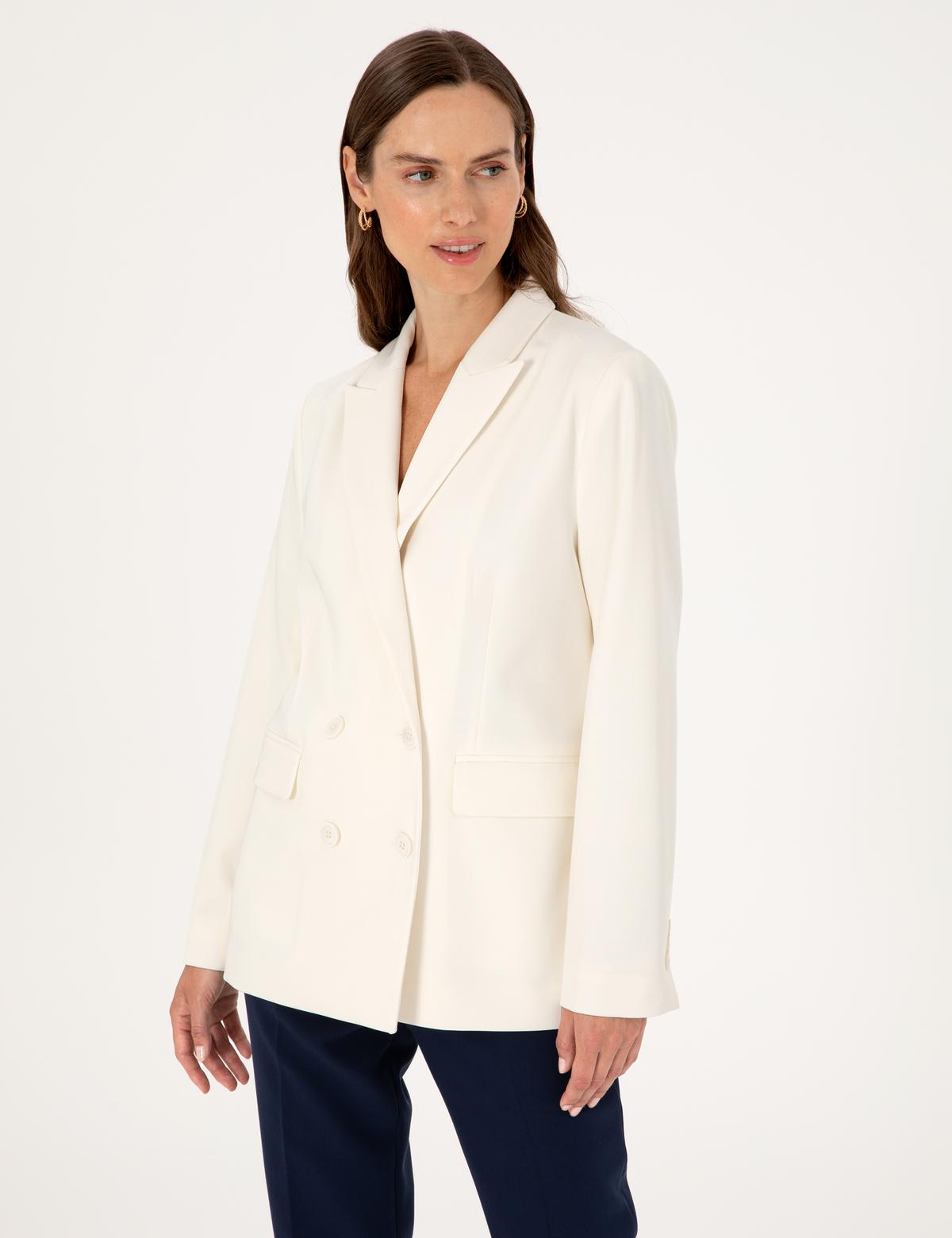 Beyaz Comfort Fit Ceket - 50300103004