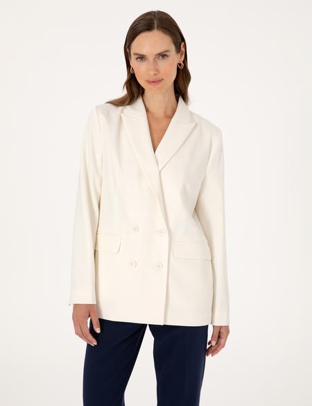 Beyaz Comfort Fit Ceket - 50300103004