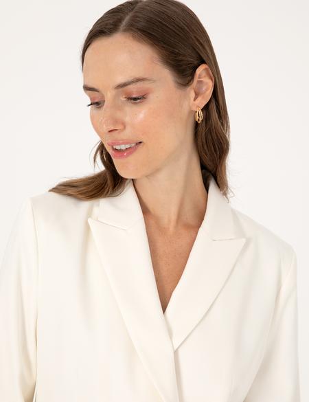 Beyaz Comfort Fit Ceket - 50300103004