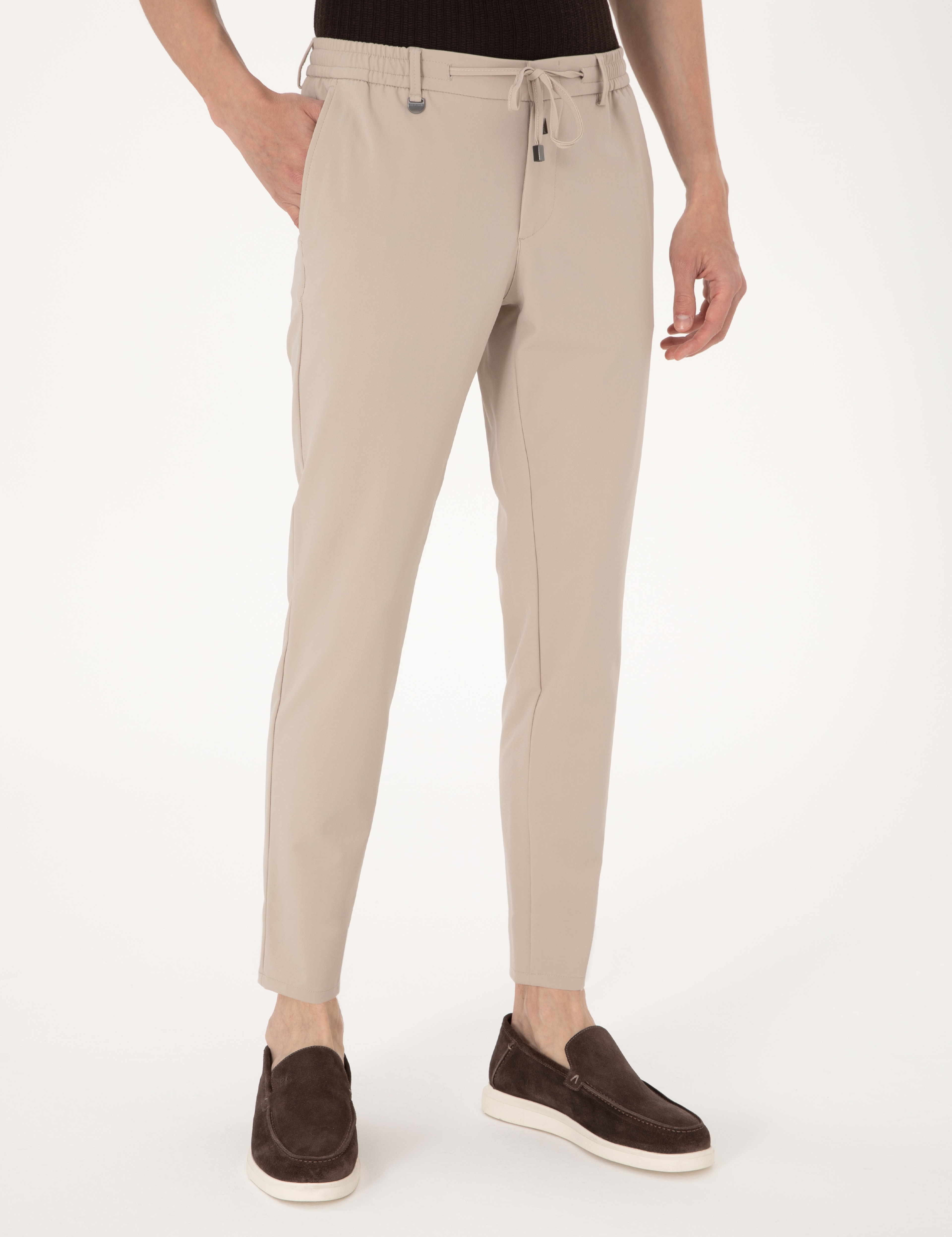 Bej Klasik Jogger Pantolon - Image 2