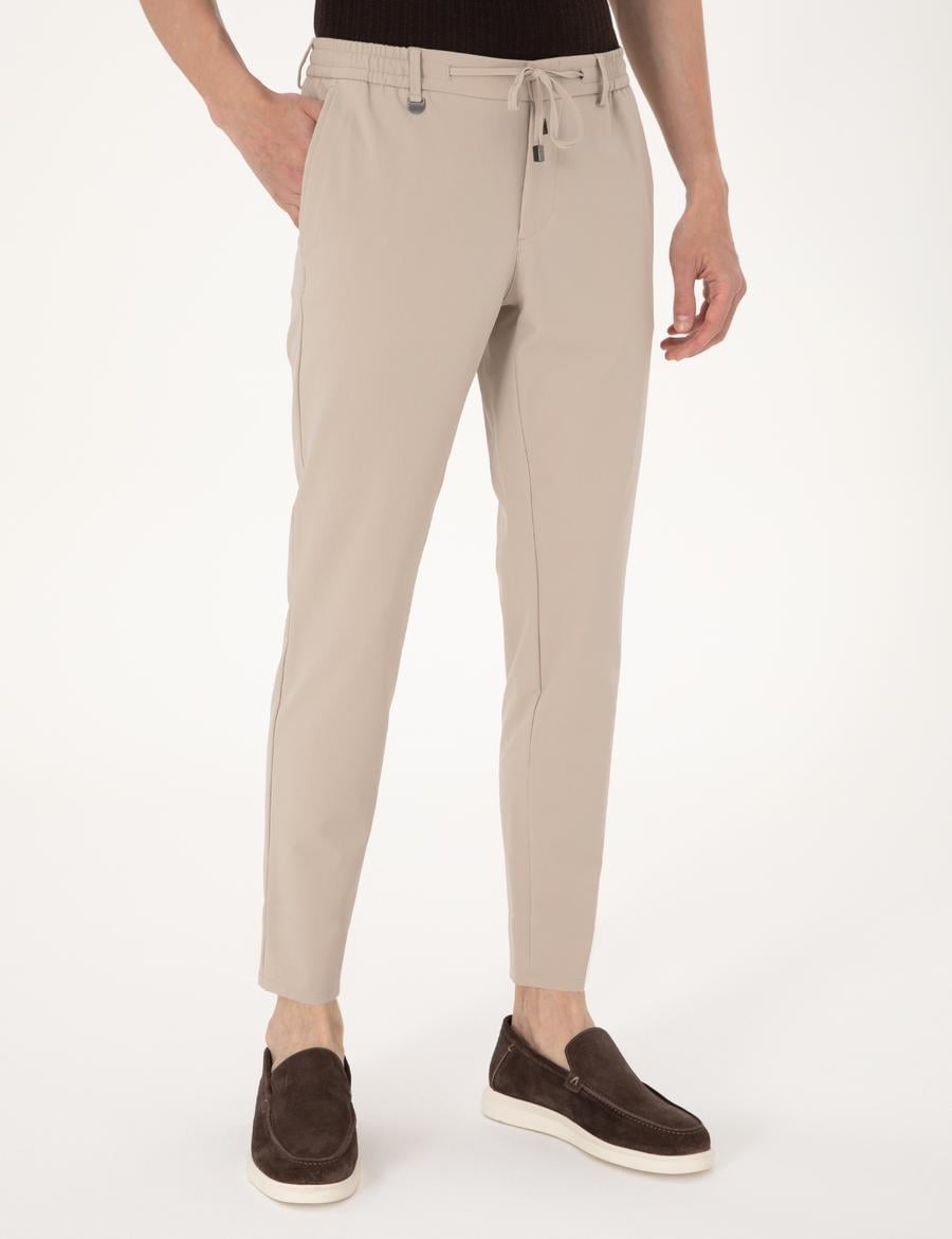 Bej Klasik Jogger Pantolon