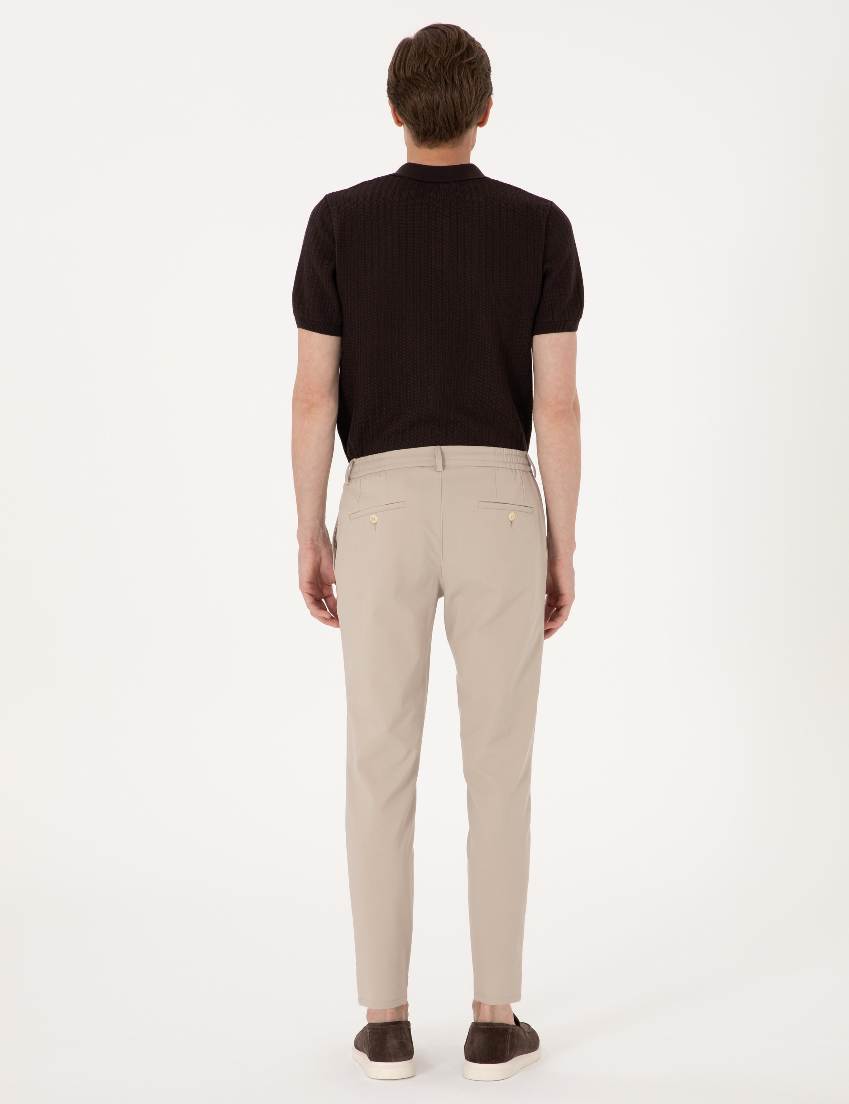 Bej Klasik Jogger Pantolon