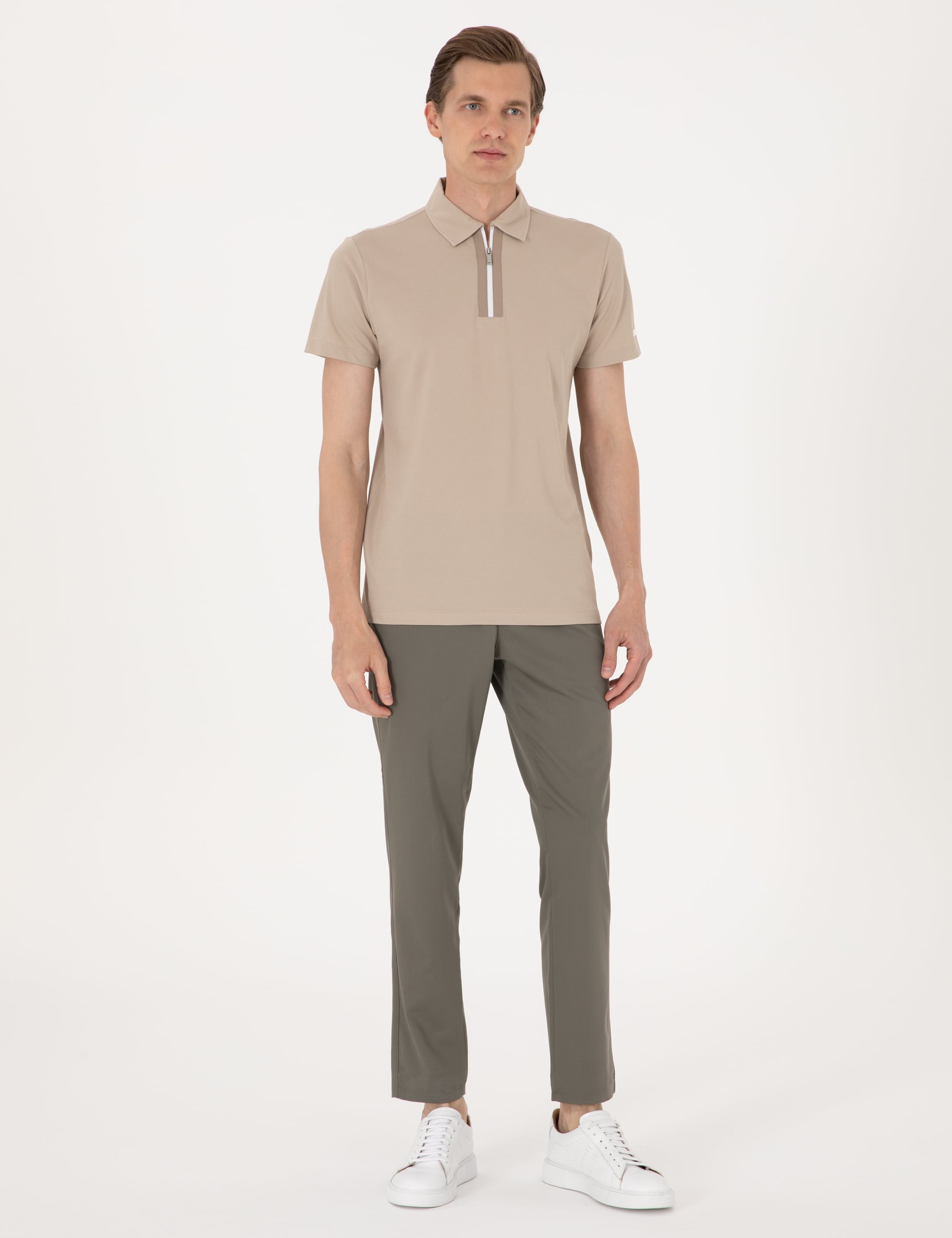 Taş Ultralight Kumaş Slim Fit Polo Yaka Tişört - Image 4