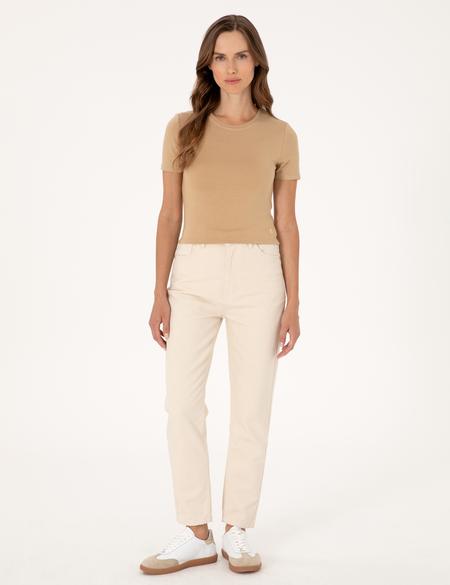 Kum Regular Fit Crop Tişört - 50306945044