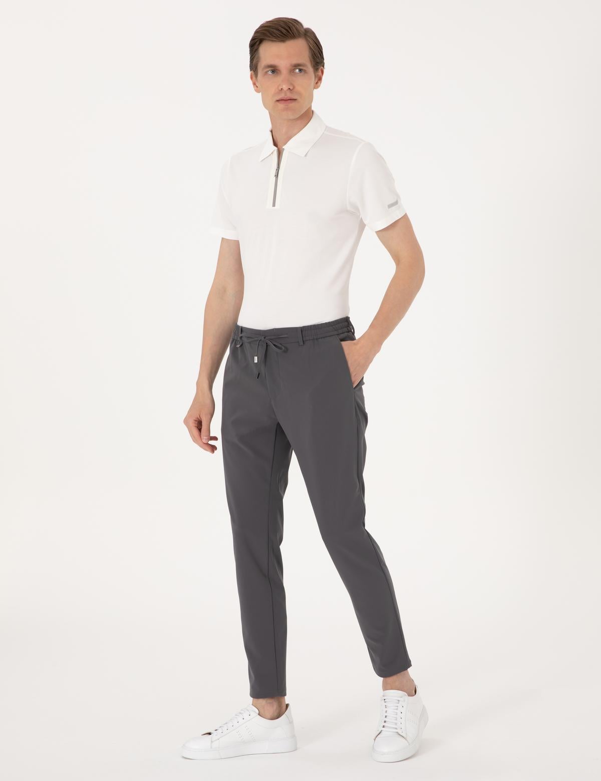 Antrasit Klasik Jogger Pantolon