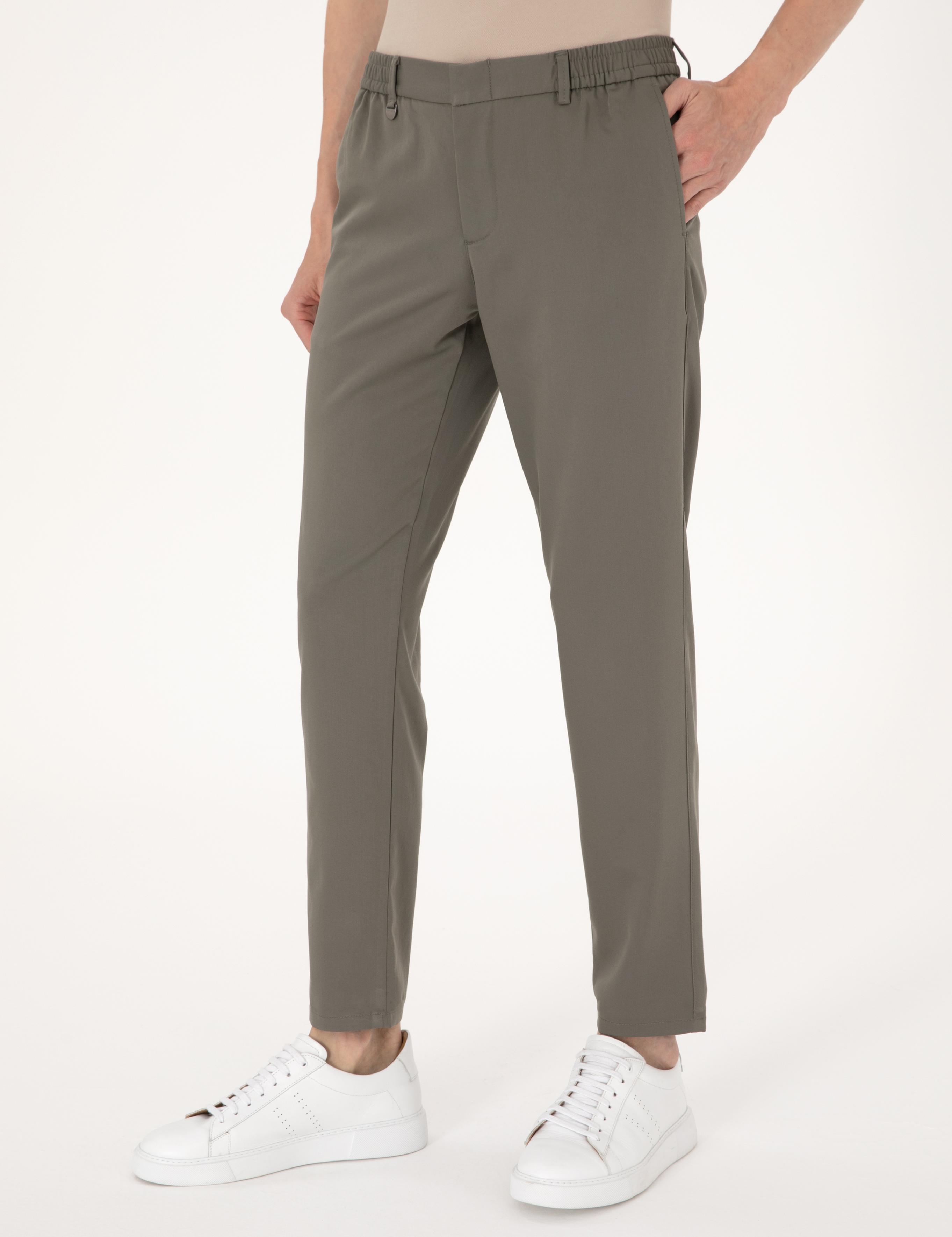 Yeşil Ex. Slim Fit Kumaş Pantolon