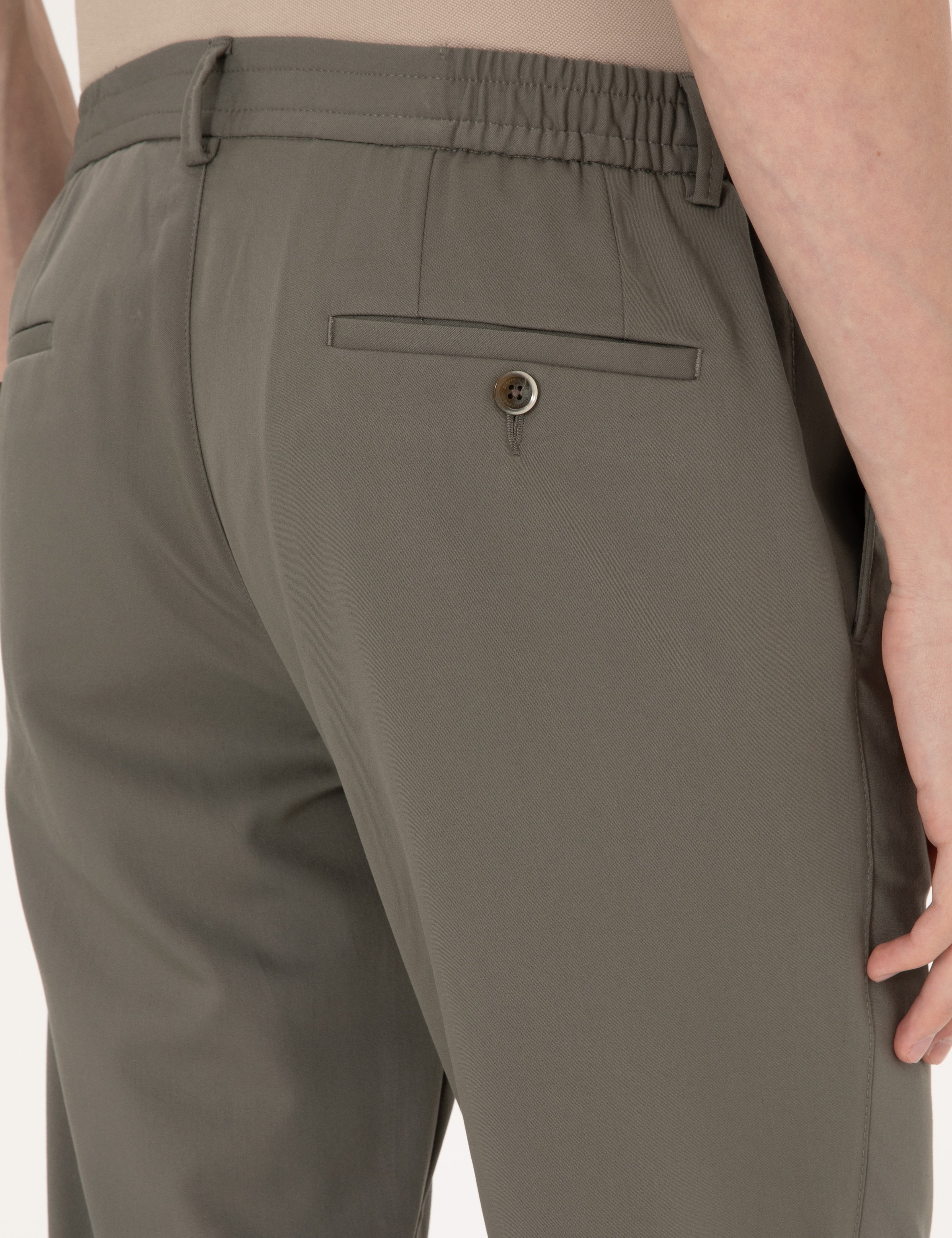 Yeşil Ex. Slim Fit Kumaş Pantolon - Image 6