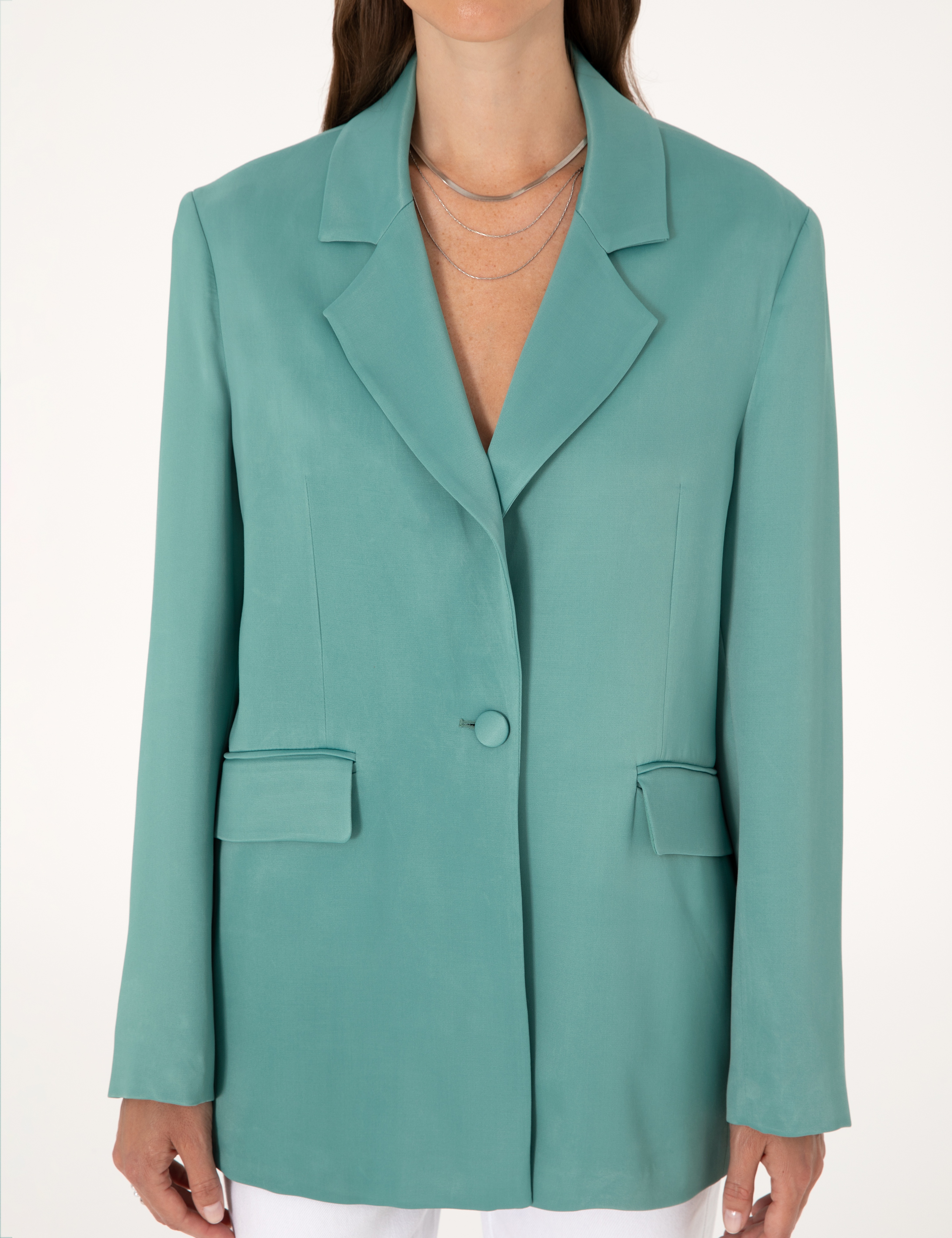 Yeşil Comfort Fit Ceket - Image 7