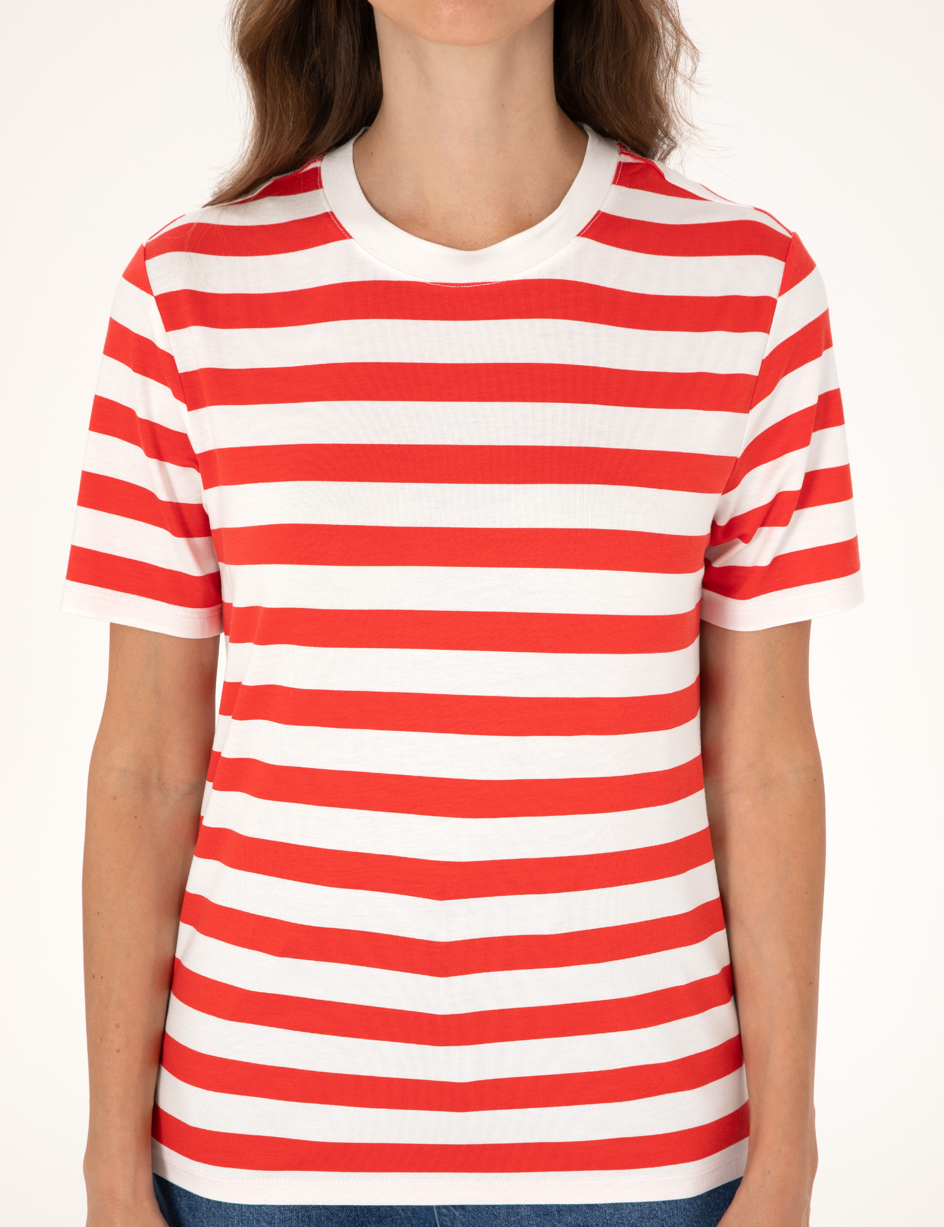 Beyaz Regular Fit Tişört - Image 6