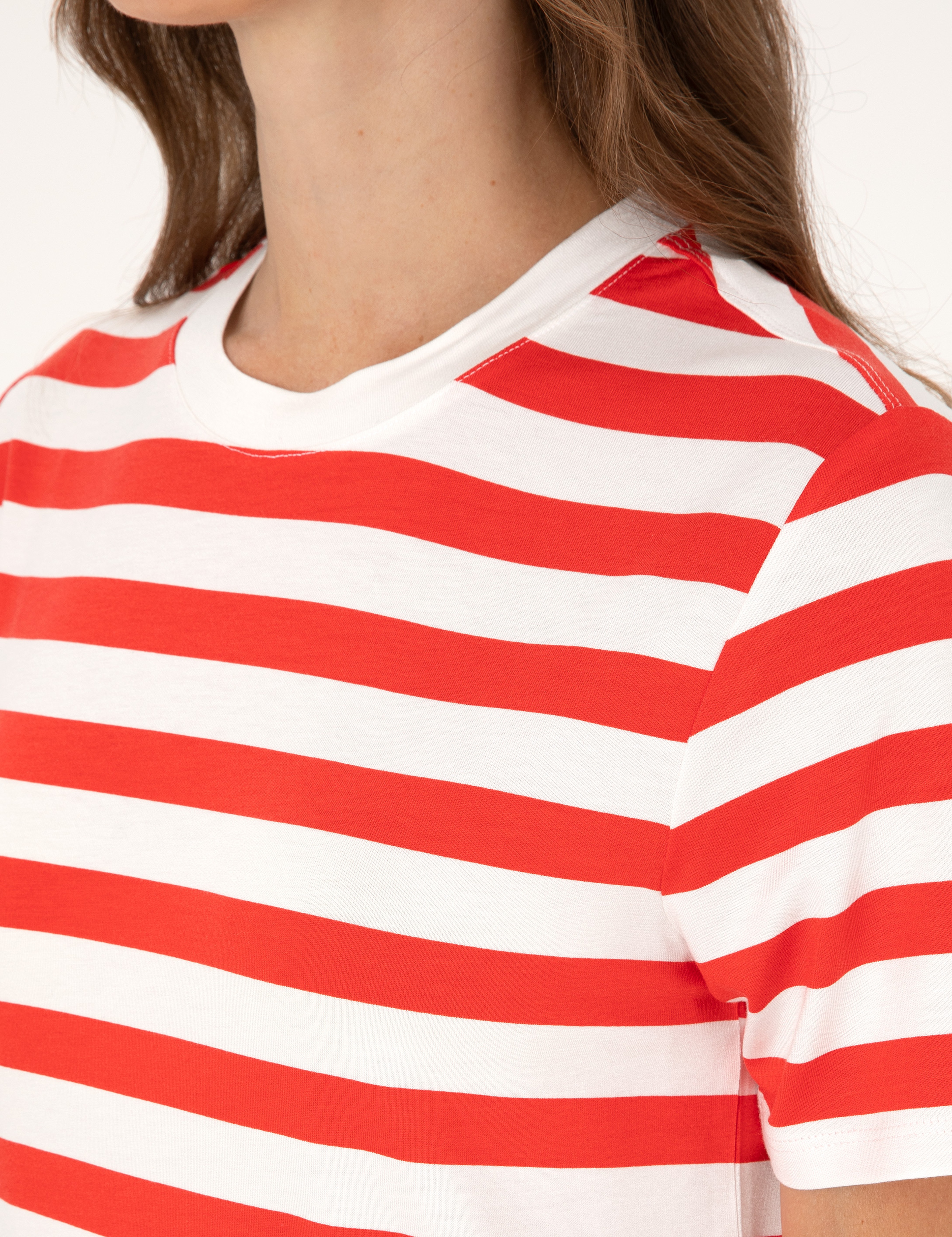 Beyaz Regular Fit Tişört - Image 7