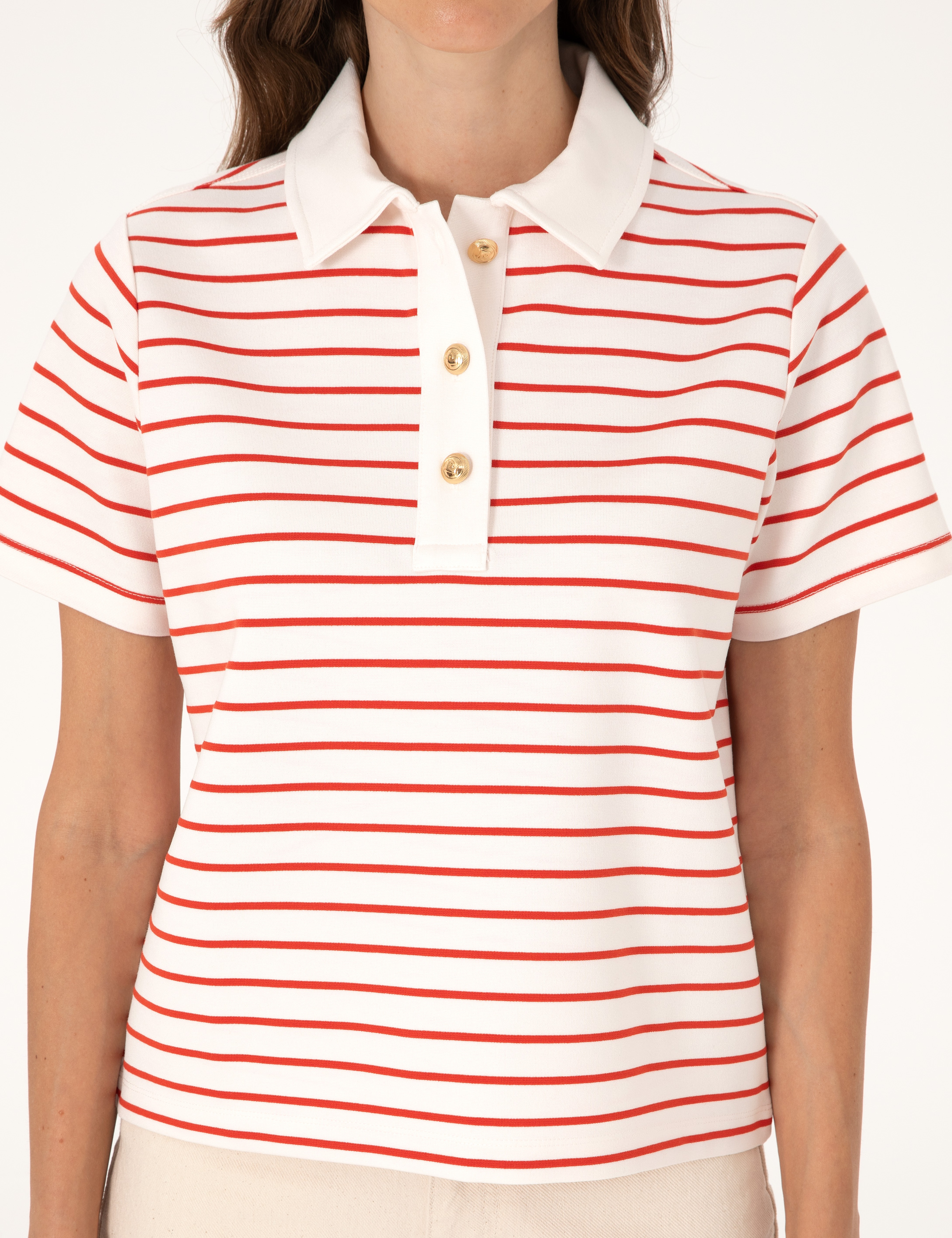 Kırmızı Regular Fit Polo Yaka Tişört - Image 6