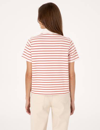 Kırmızı Regular Fit Polo Yaka Tişört