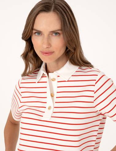 Kırmızı Regular Fit Polo Yaka Tişört